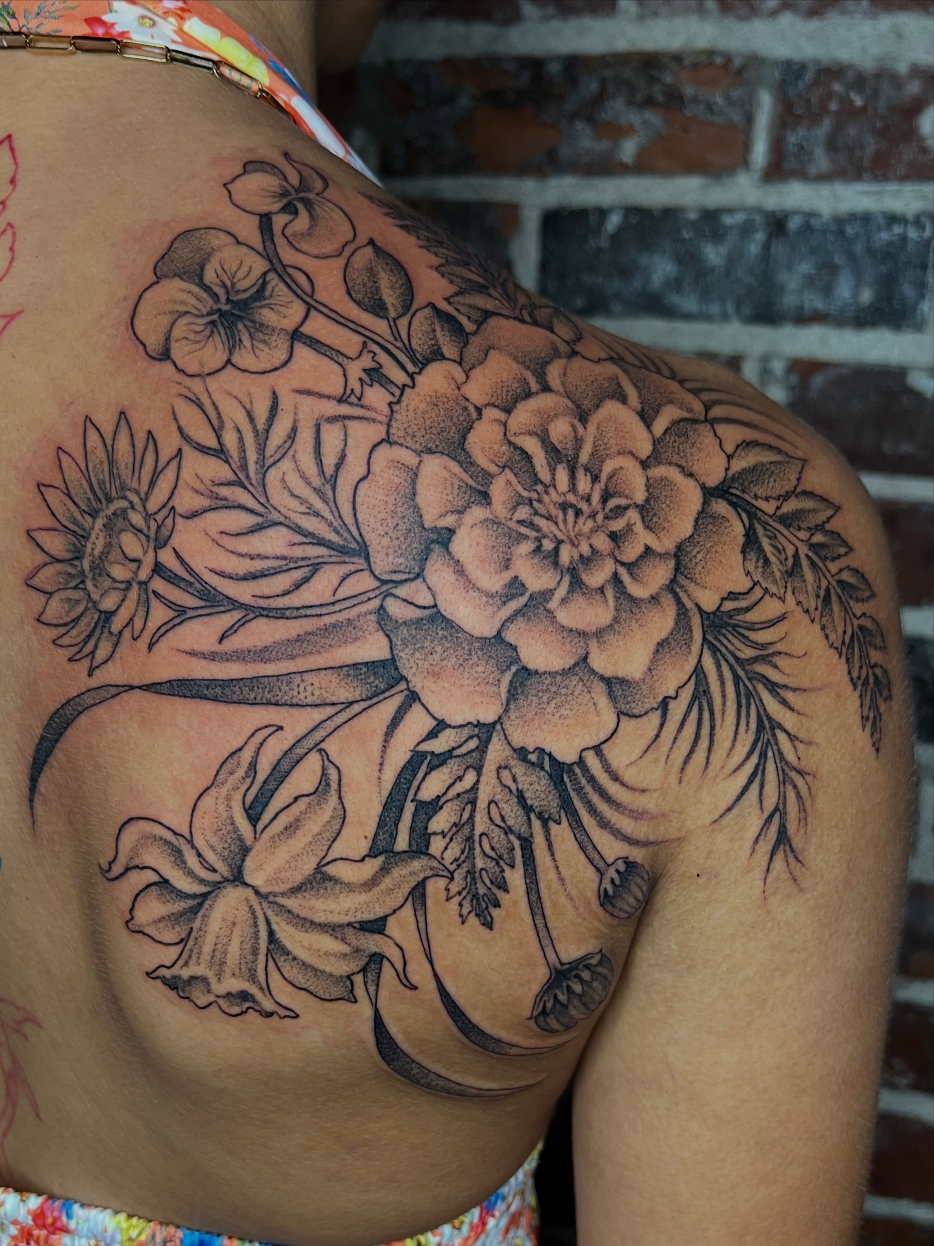 Tattoo by @tallartist — black_and_grey, realism