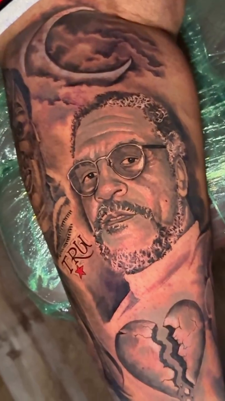 Tattoo by @bloodmoney_tattoos — realism, black_and_grey