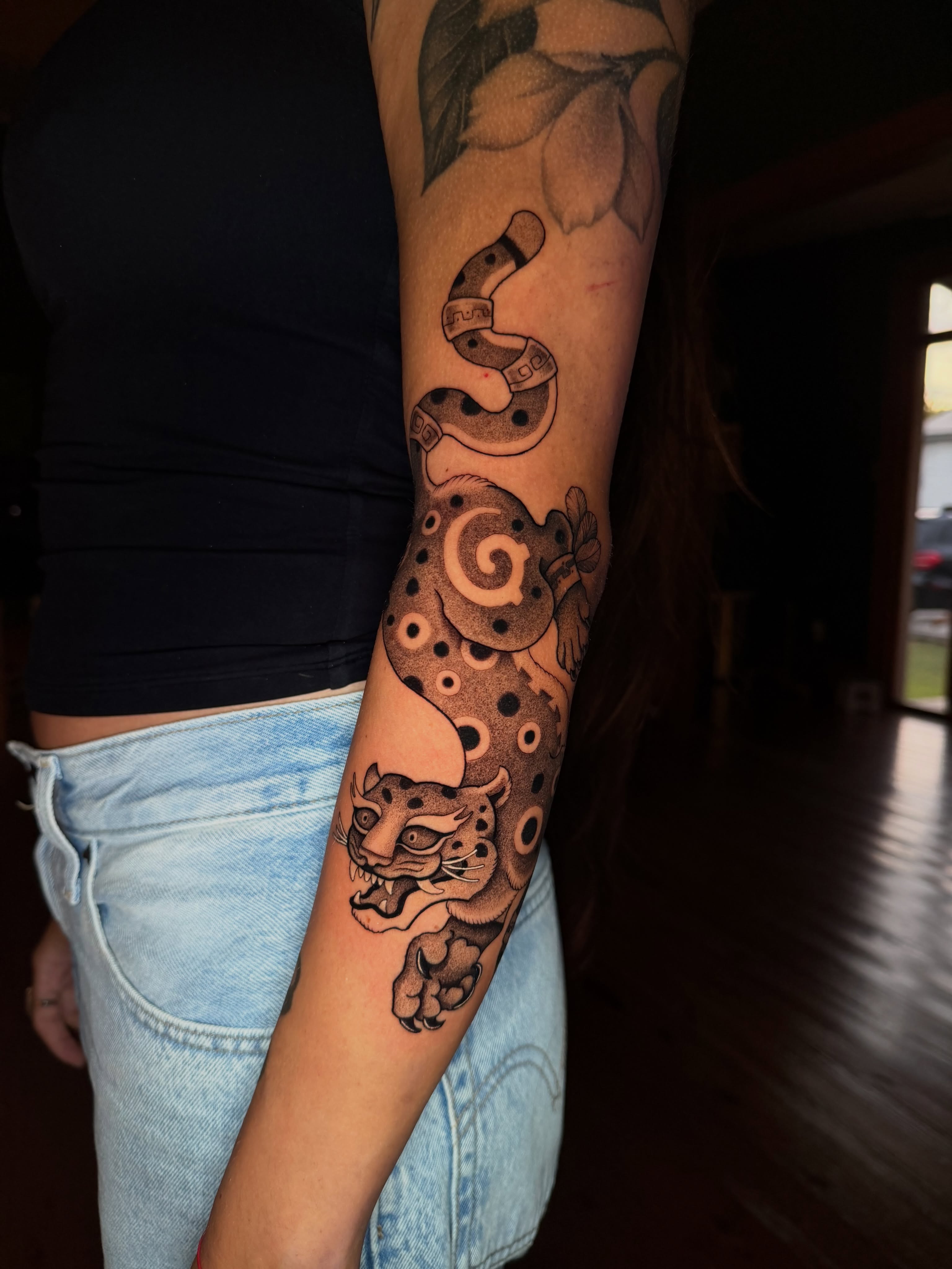 Tattoo by @ruckustattoo — dotwork, black_and_grey