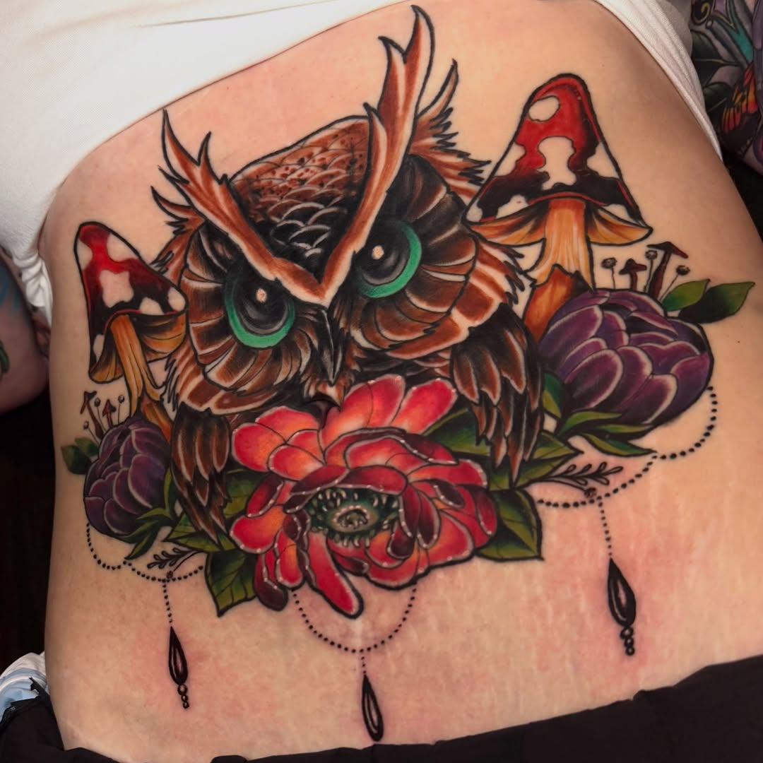Tattoo by @coreyryantattoo — american_traditional, dotwork