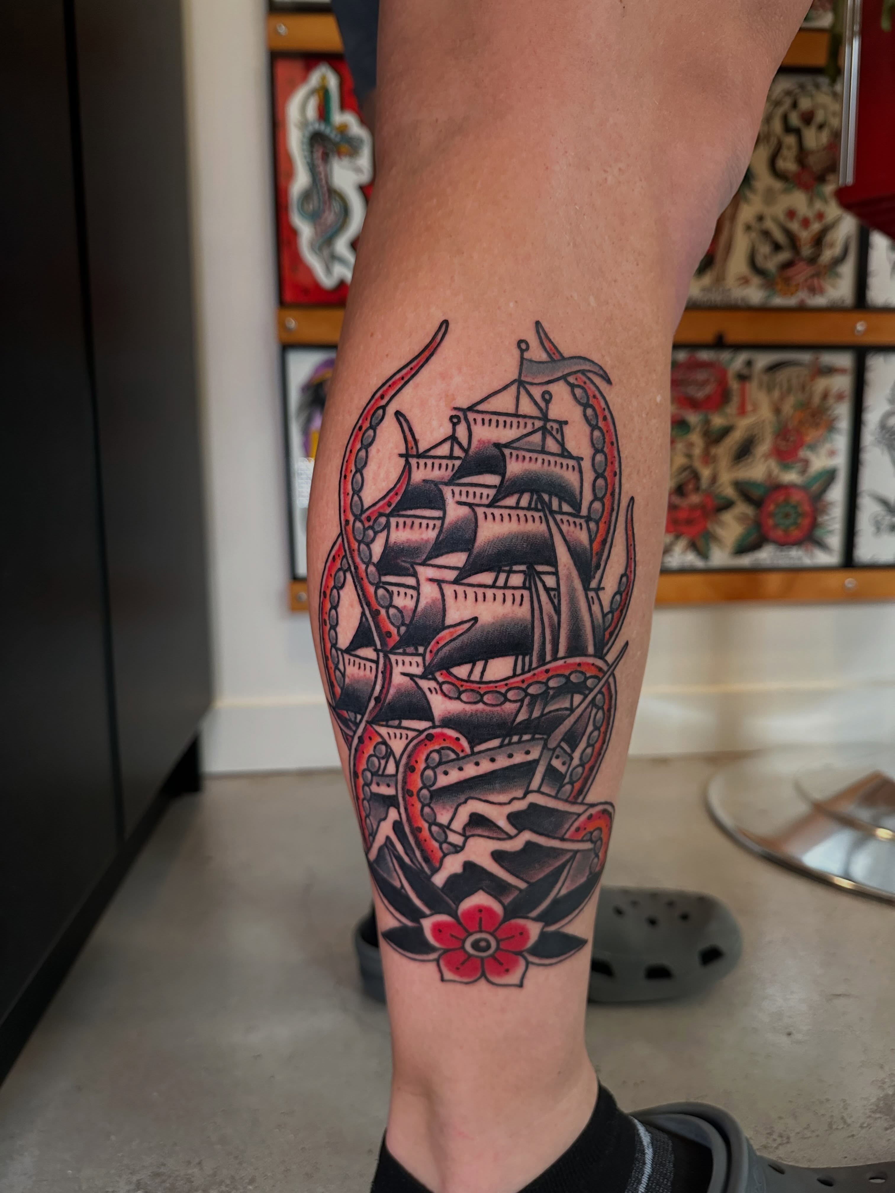 Tattoo by @whitneycreeptattoos โ american_traditional, black_and_grey