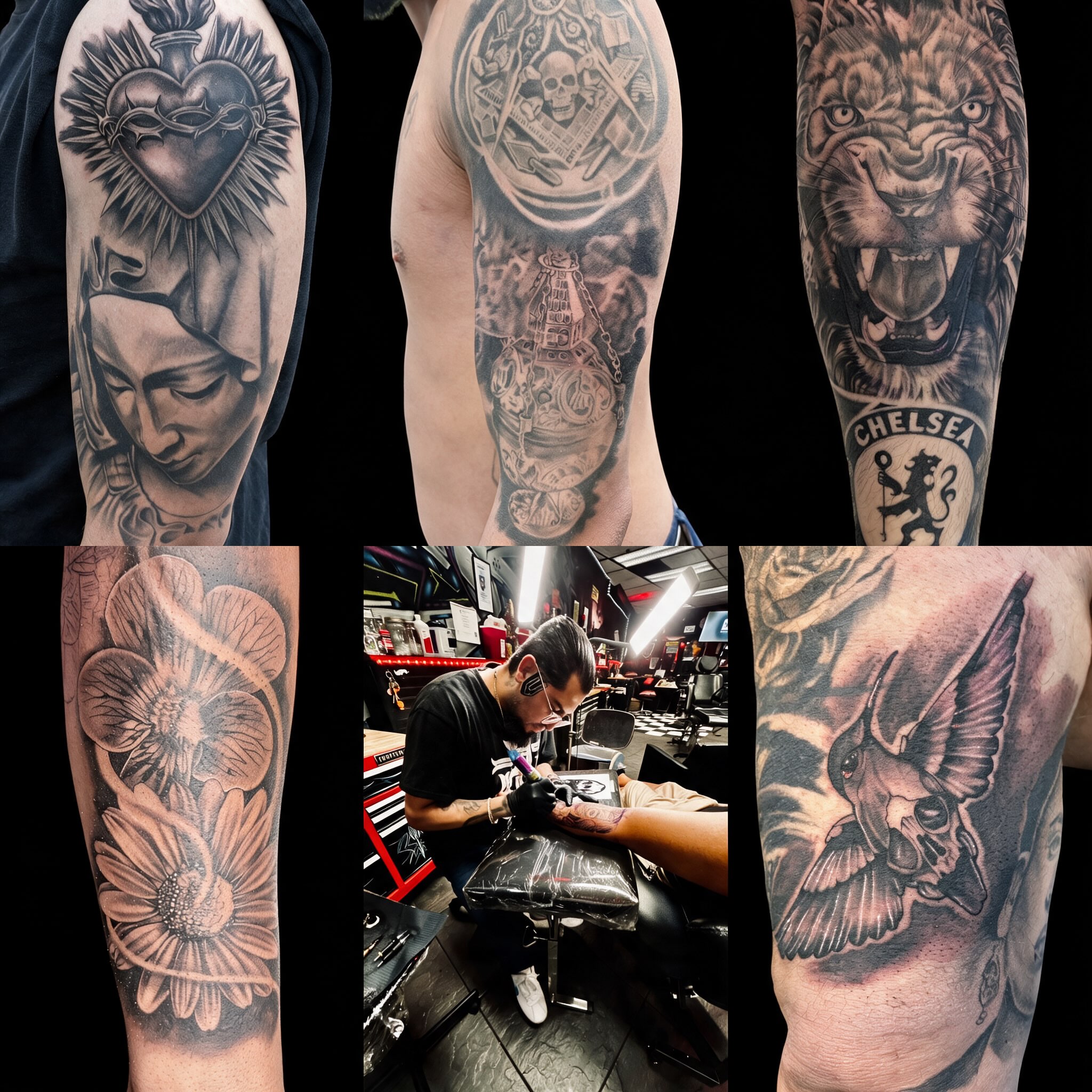 Lion black and grey tattoo on the forearm by @inkwitatlas
