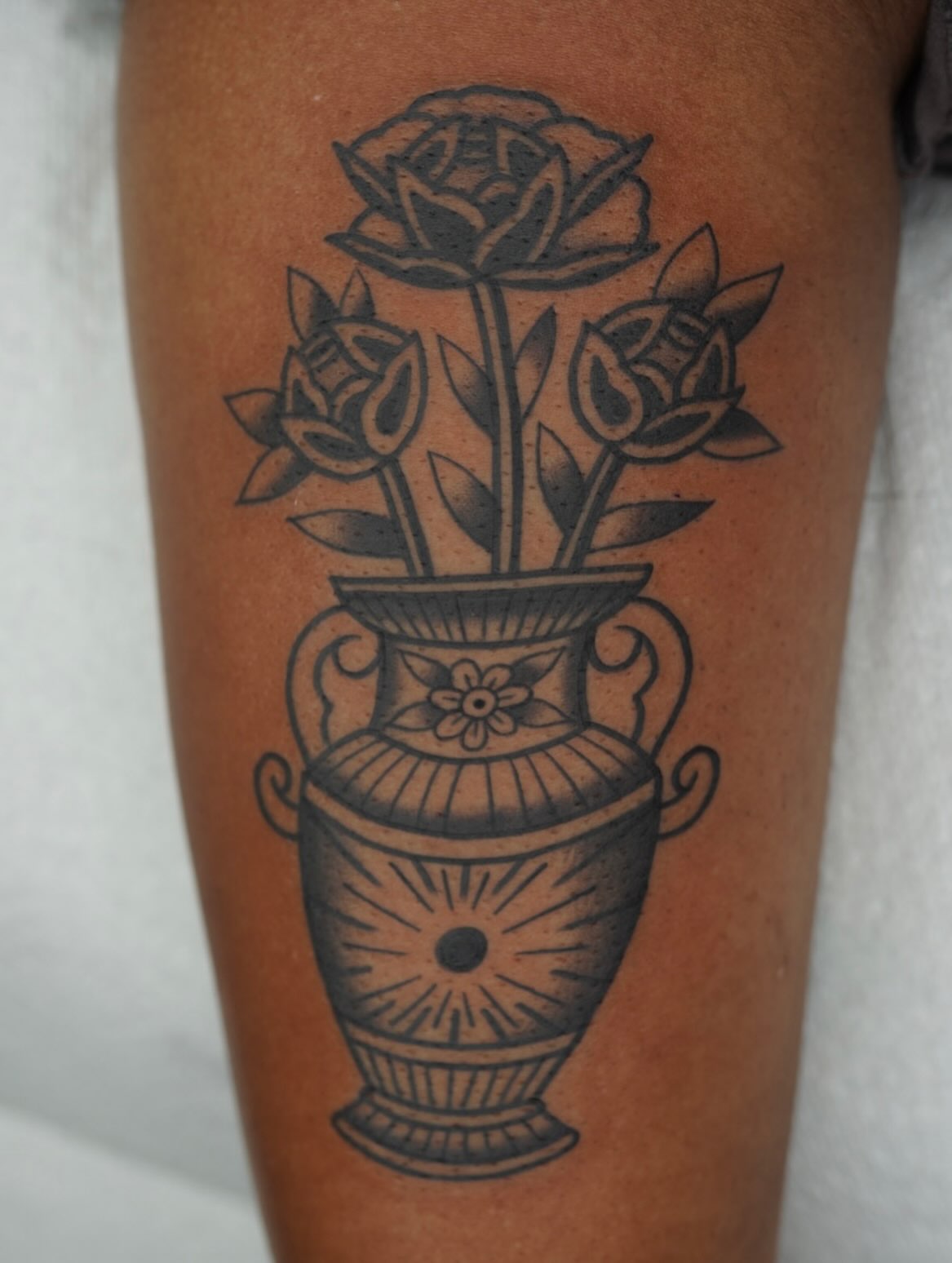 Tattoo by @sharon_skinart — black_and_grey