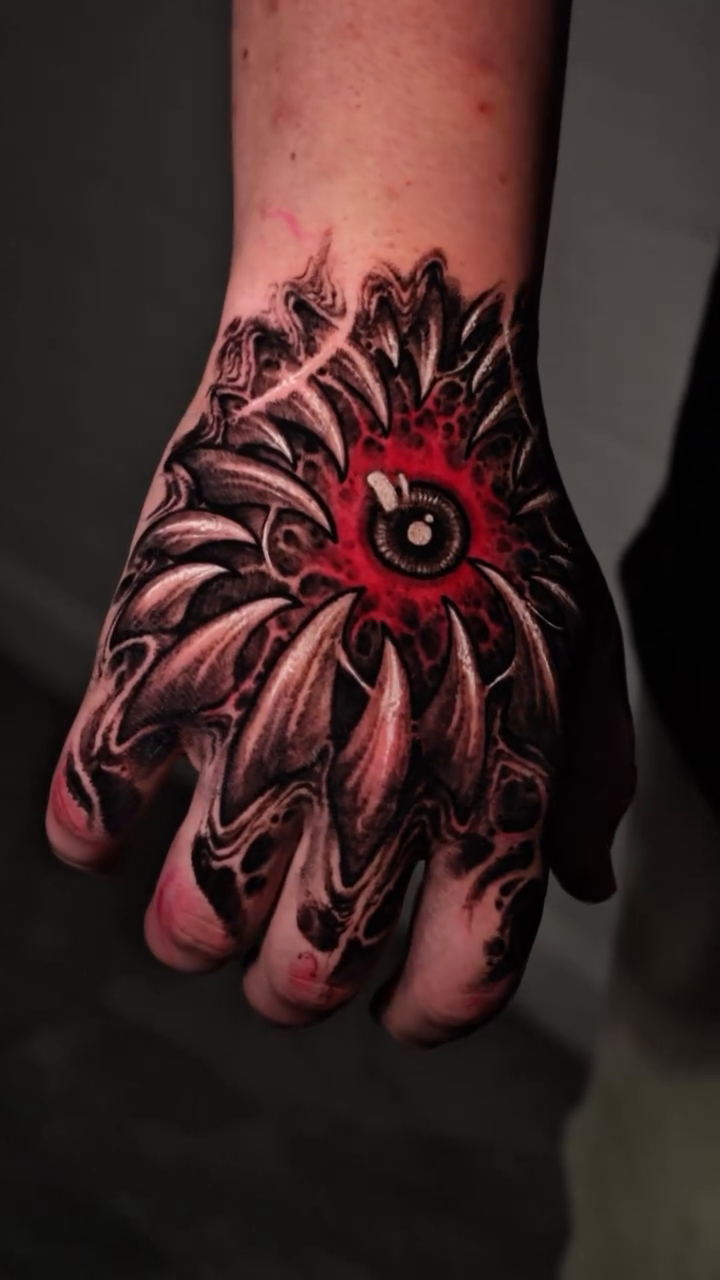 Mechanical eye dark realism tattoo by Dark tattoo