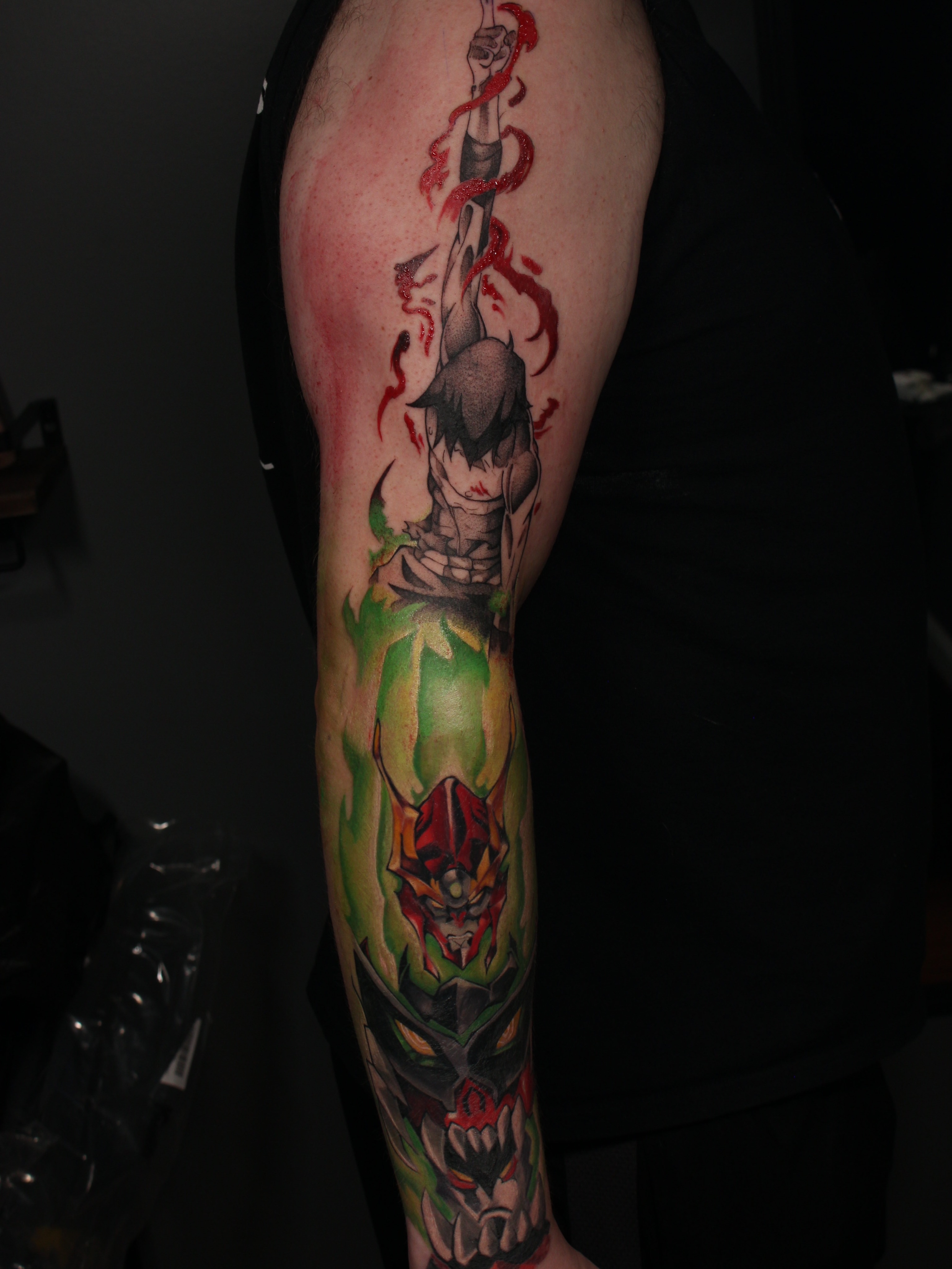 Tattoo by @mugen.xiii — anime, dotwork