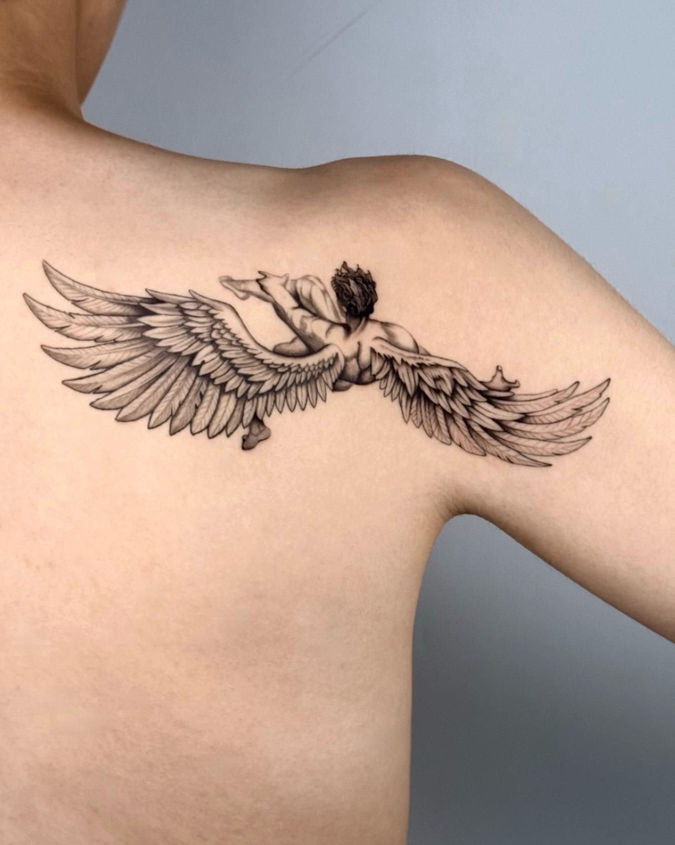 Tattoo by @tattooist_blanc — black_and_grey