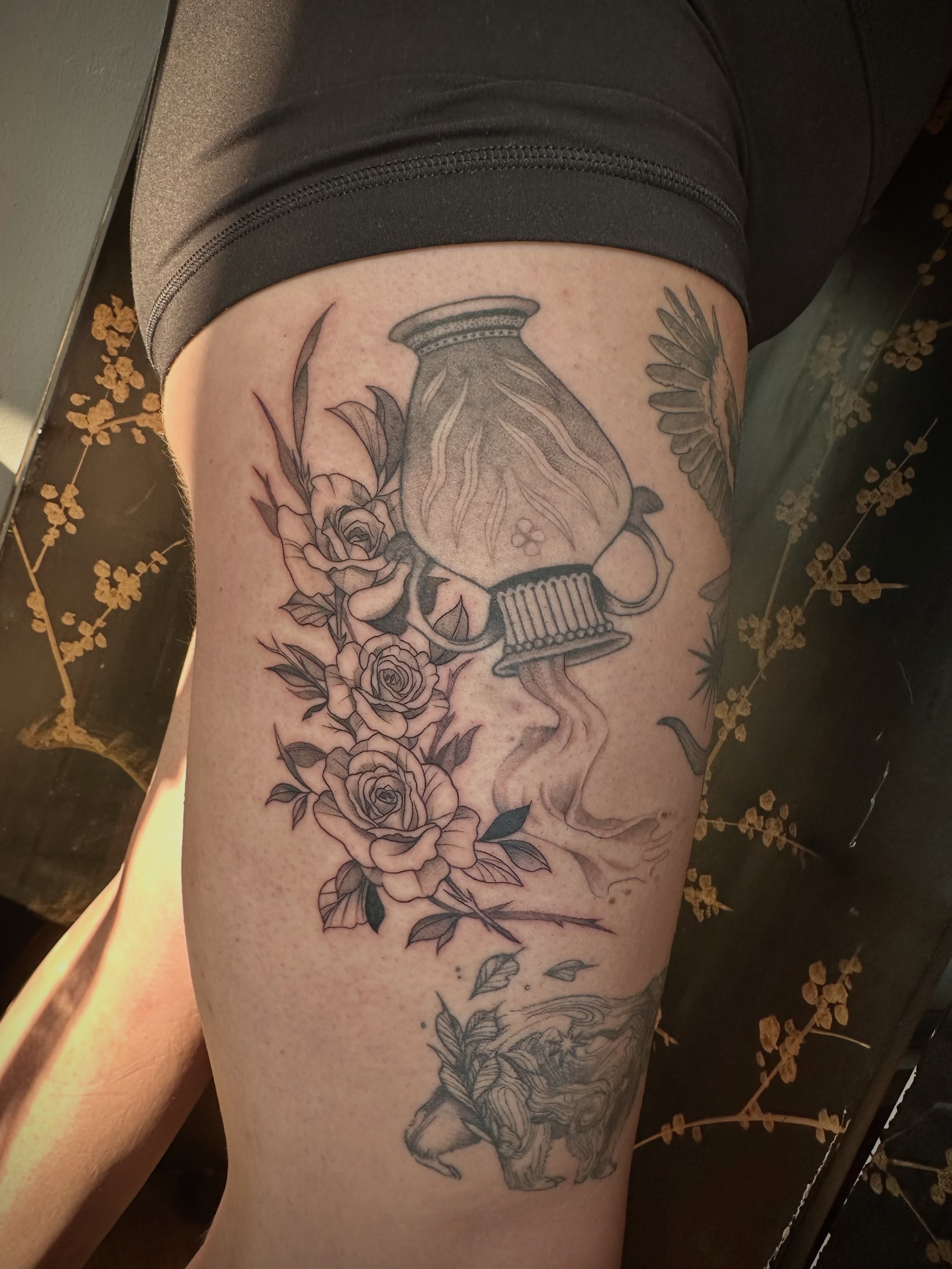 Tattoo by @cece.inks — black_and_grey, realism
