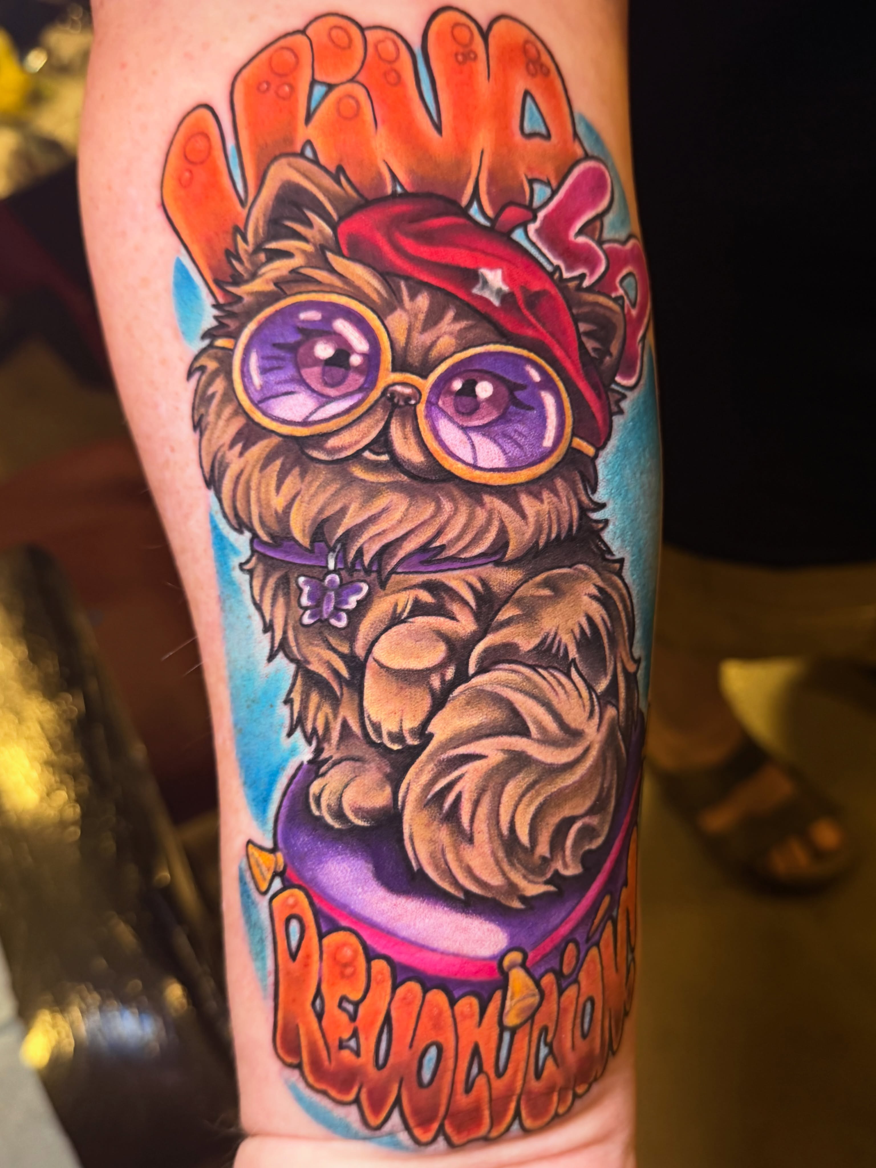 Tattoo by @tylerjewetttattoos — new_school, illustrative