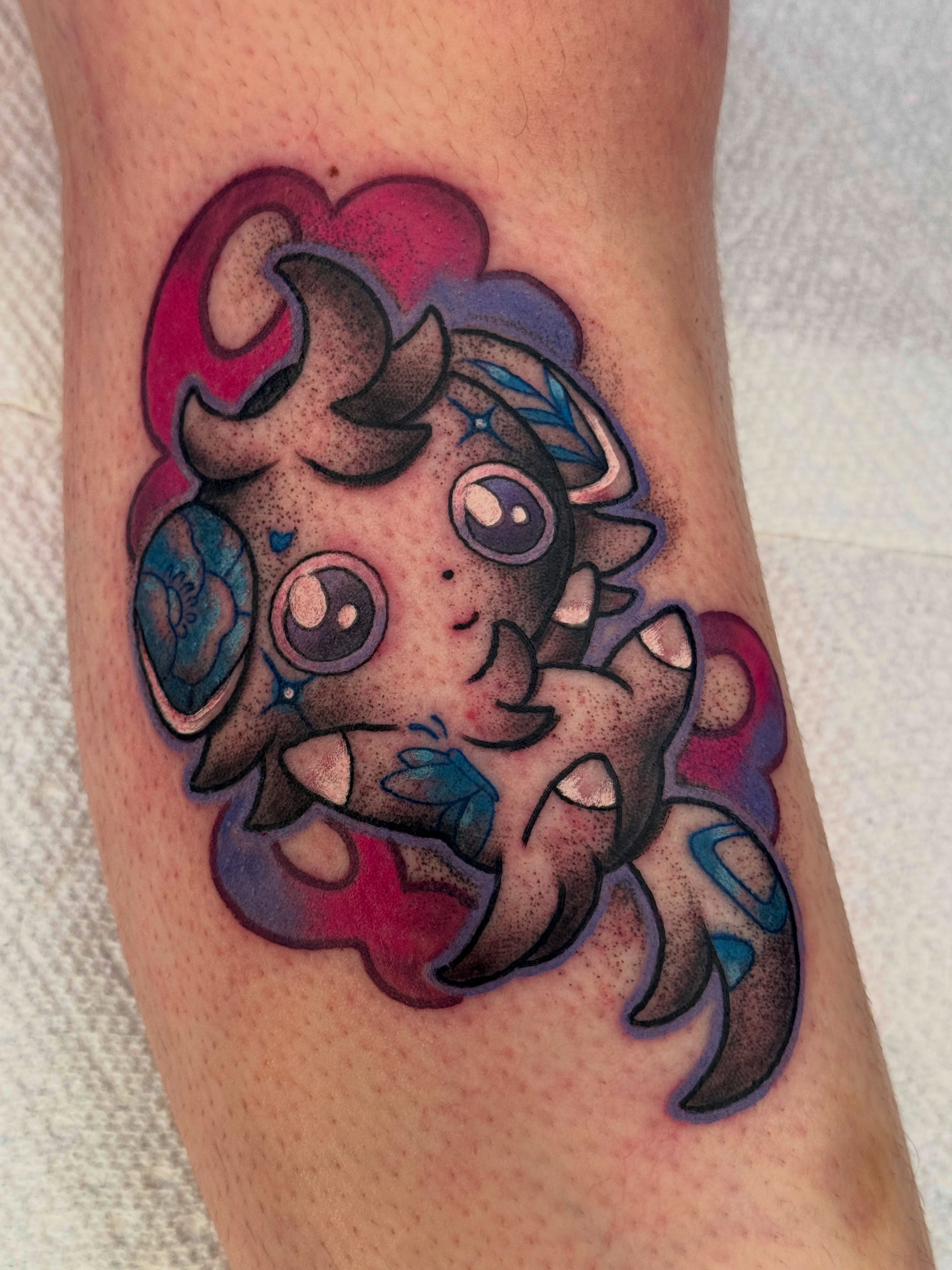 Tattoo by @41tat2angel — dotwork, anime