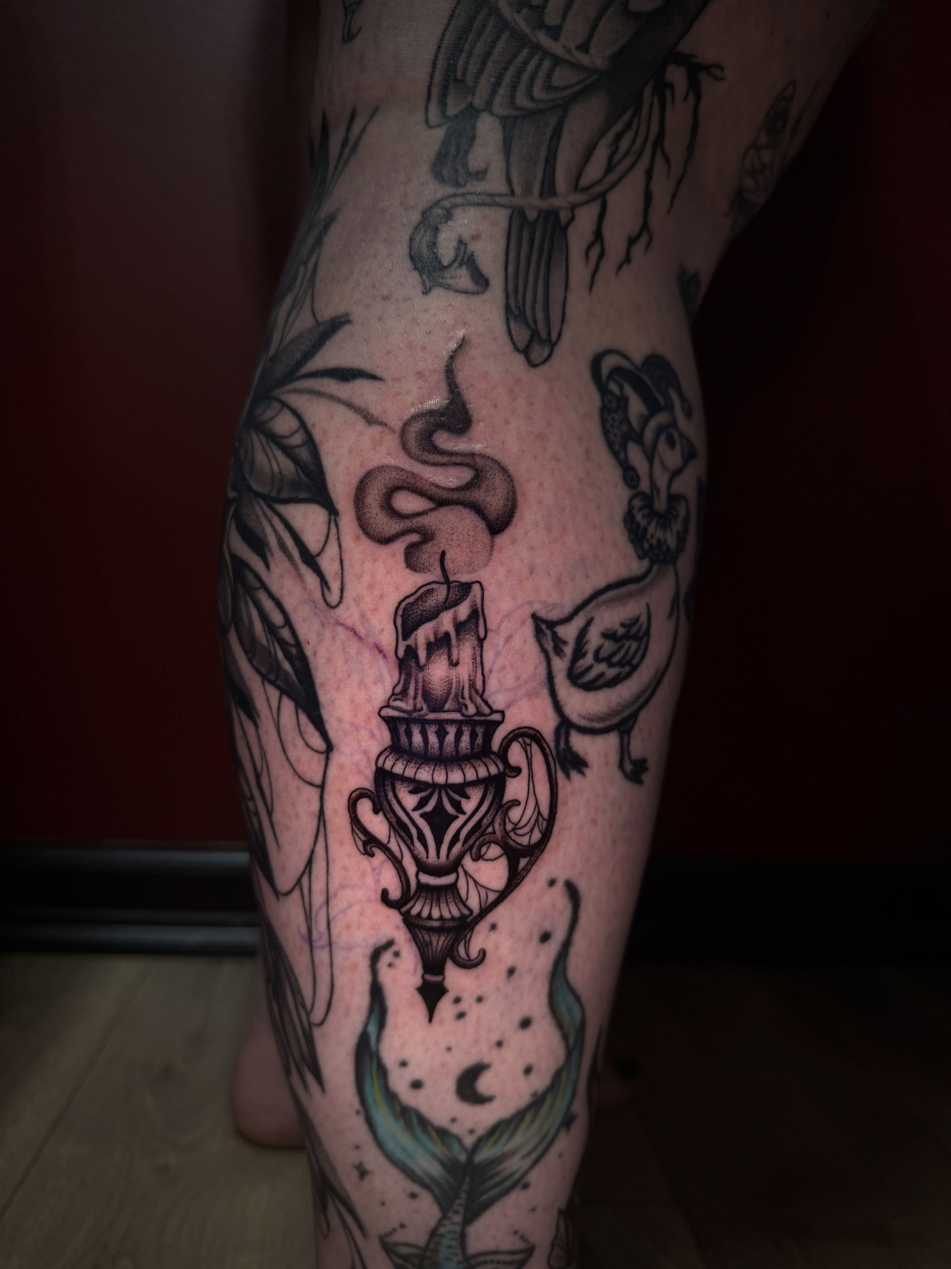 Tattoo by @causedonuts — black_and_grey