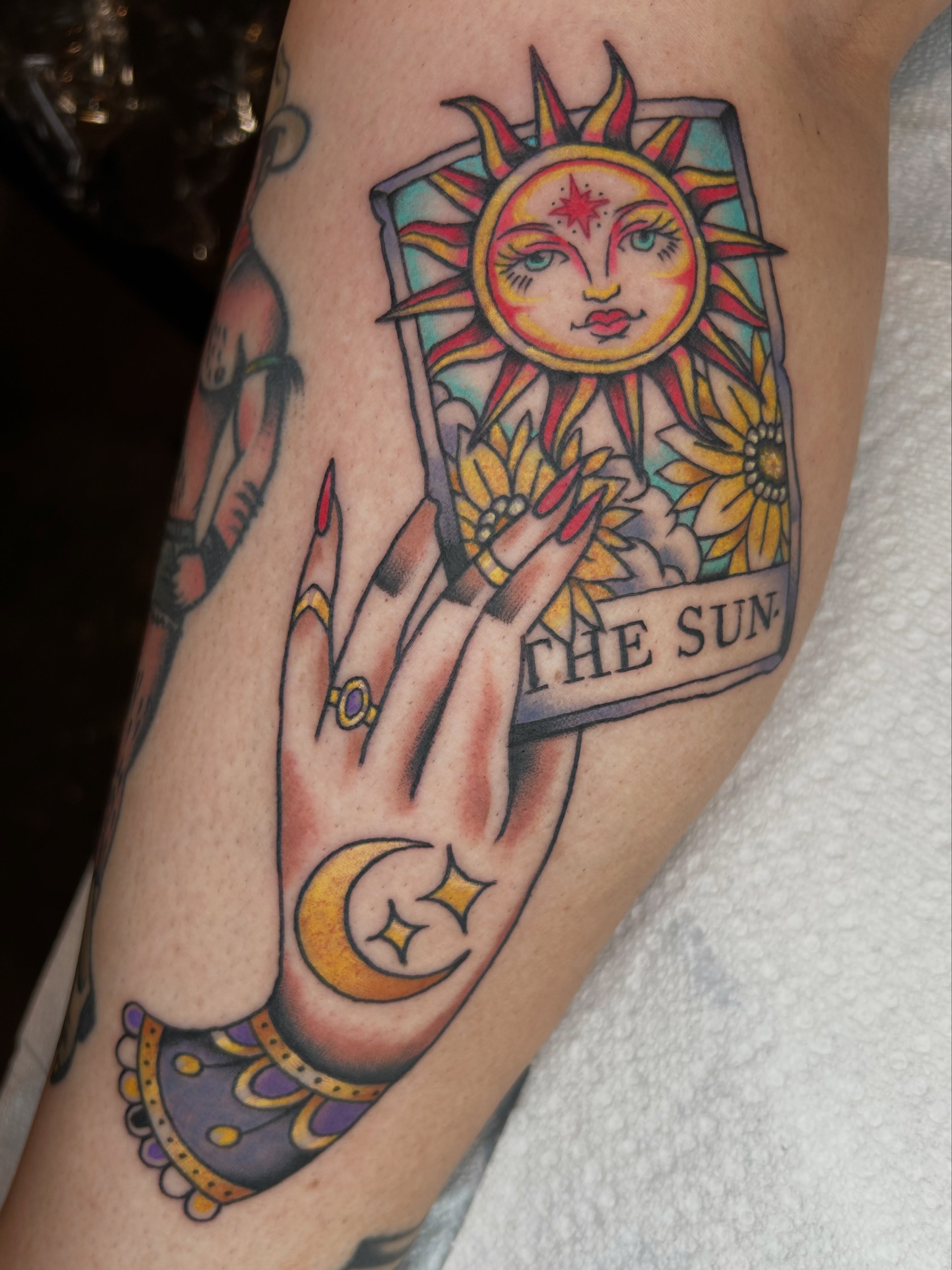 Tattoo by @chammertattoos — american_traditional, dotwork
