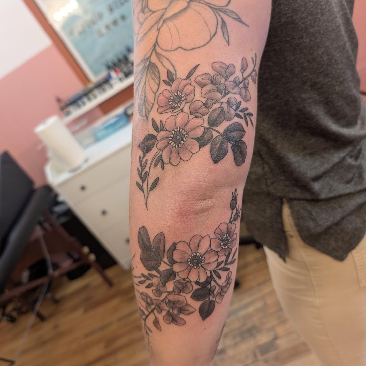Tattoo by @mothandflametattoos — black_and_grey