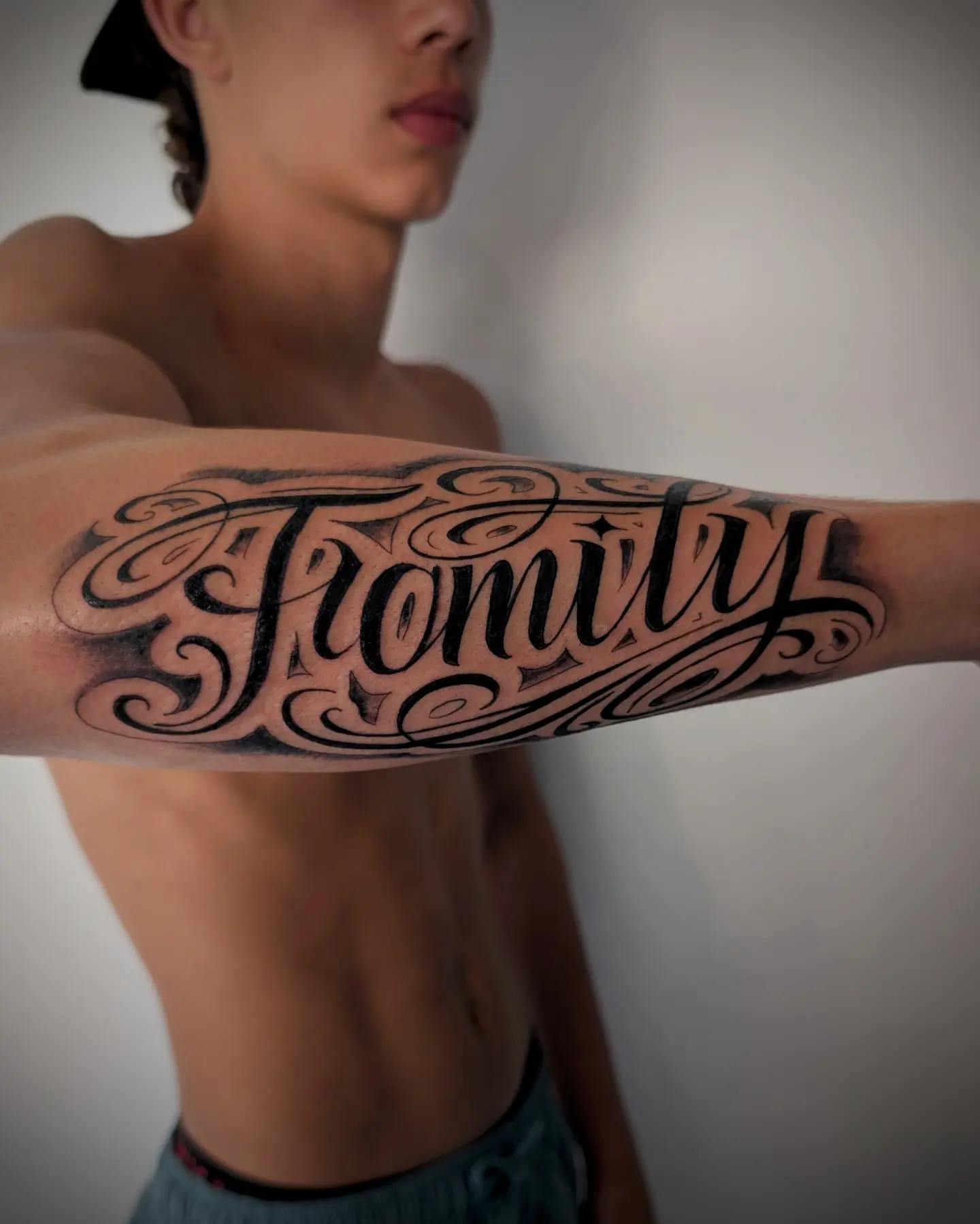 Tattoo by @49tats — lettering_script