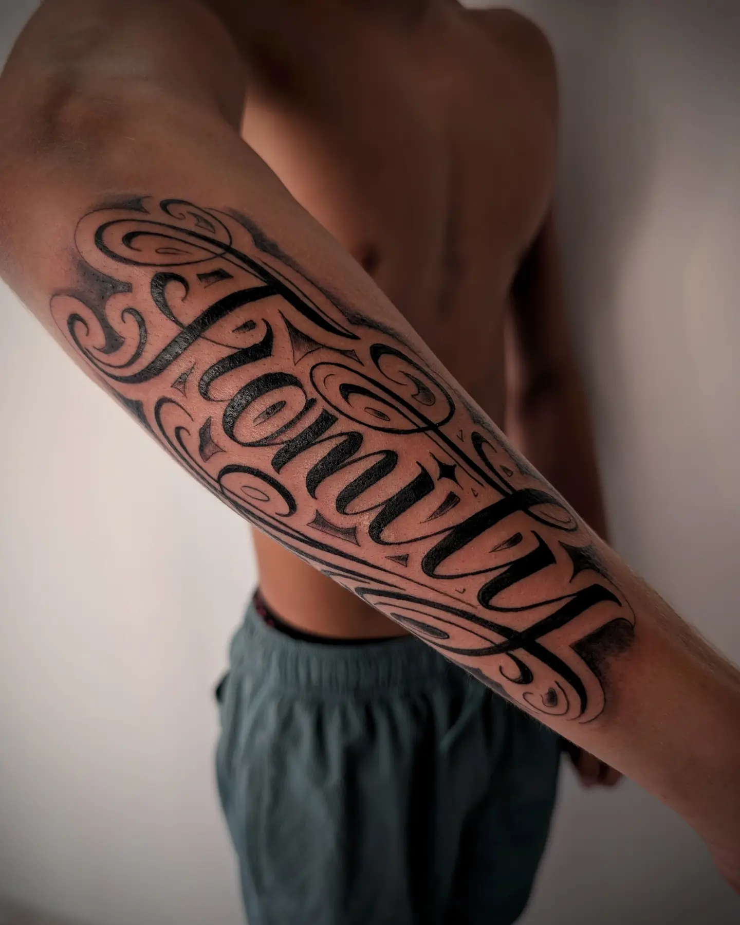 Tattoo by @49tats — lettering_script