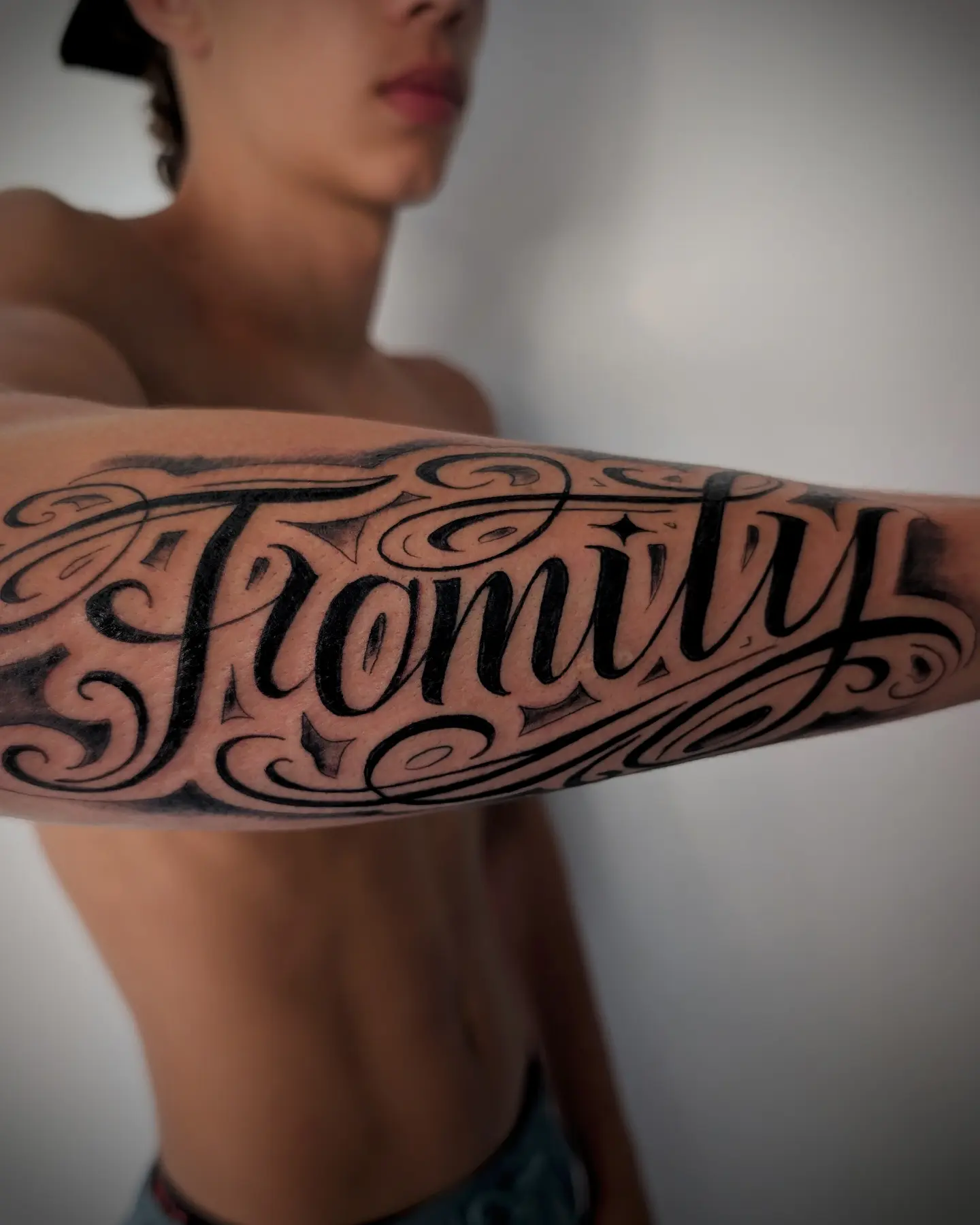 Tattoo by @49tats — lettering_script