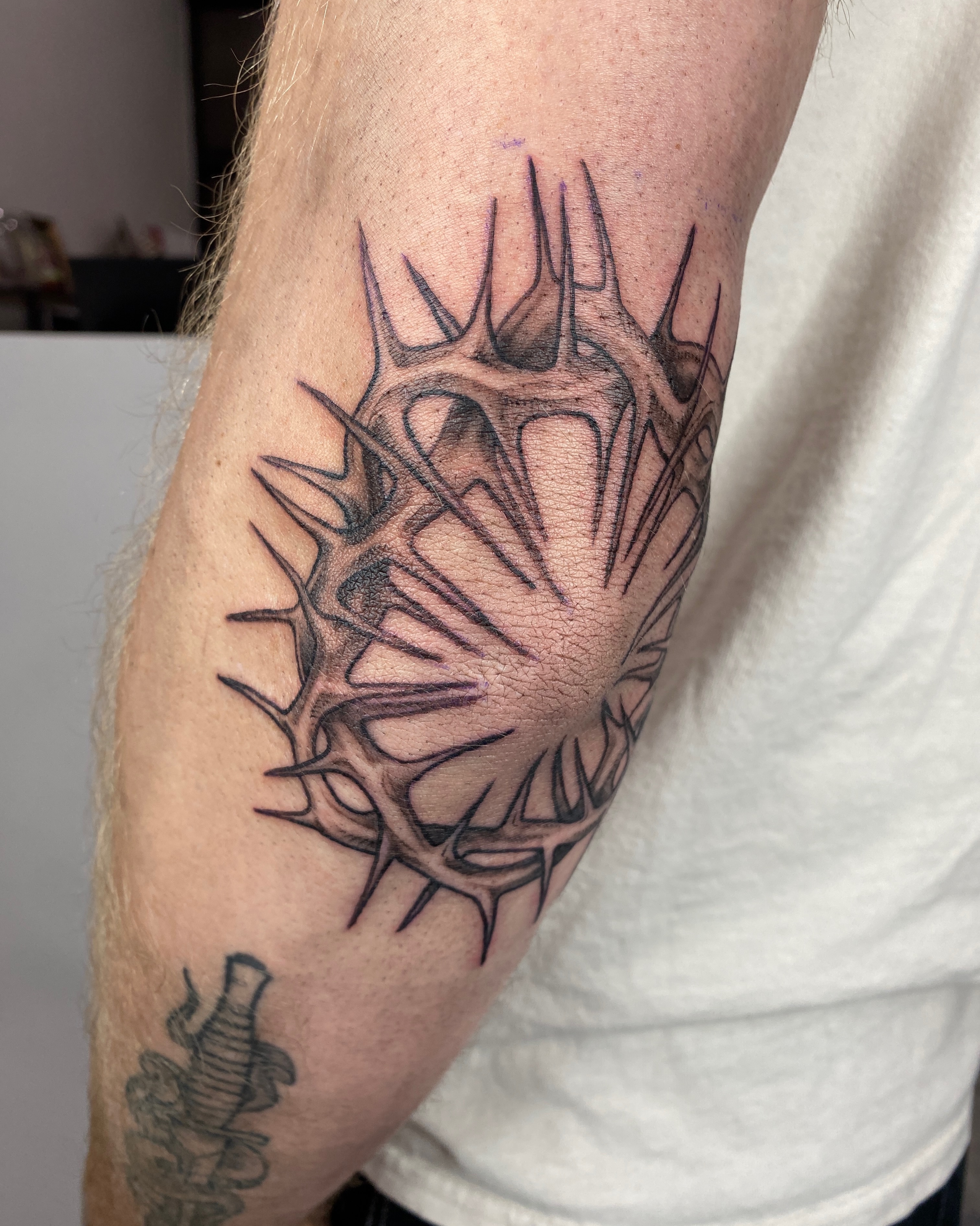 Tattoo by @krookedtattoos — black_and_grey