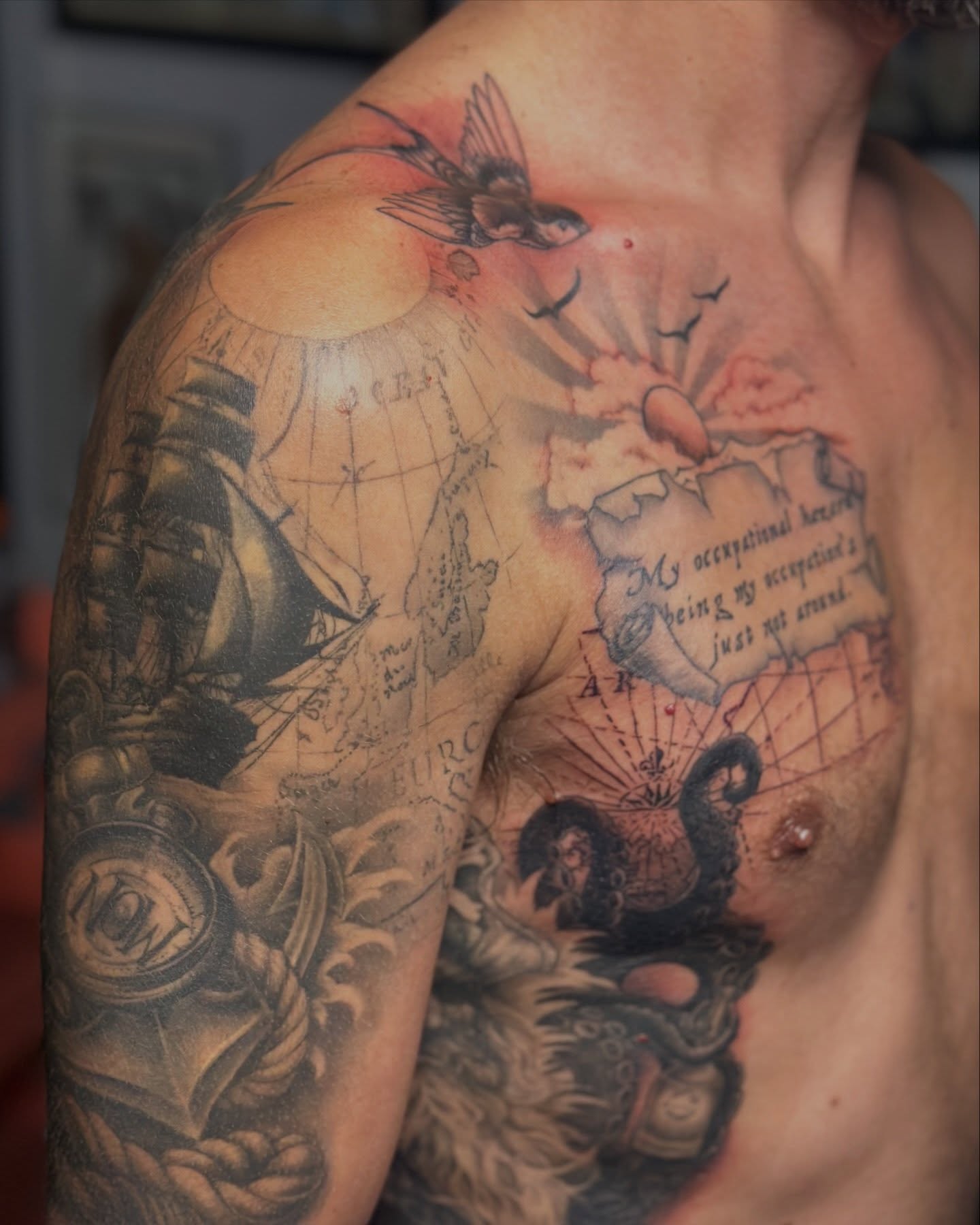 Tattoo by @cheech.tattoos — black_and_grey, realism