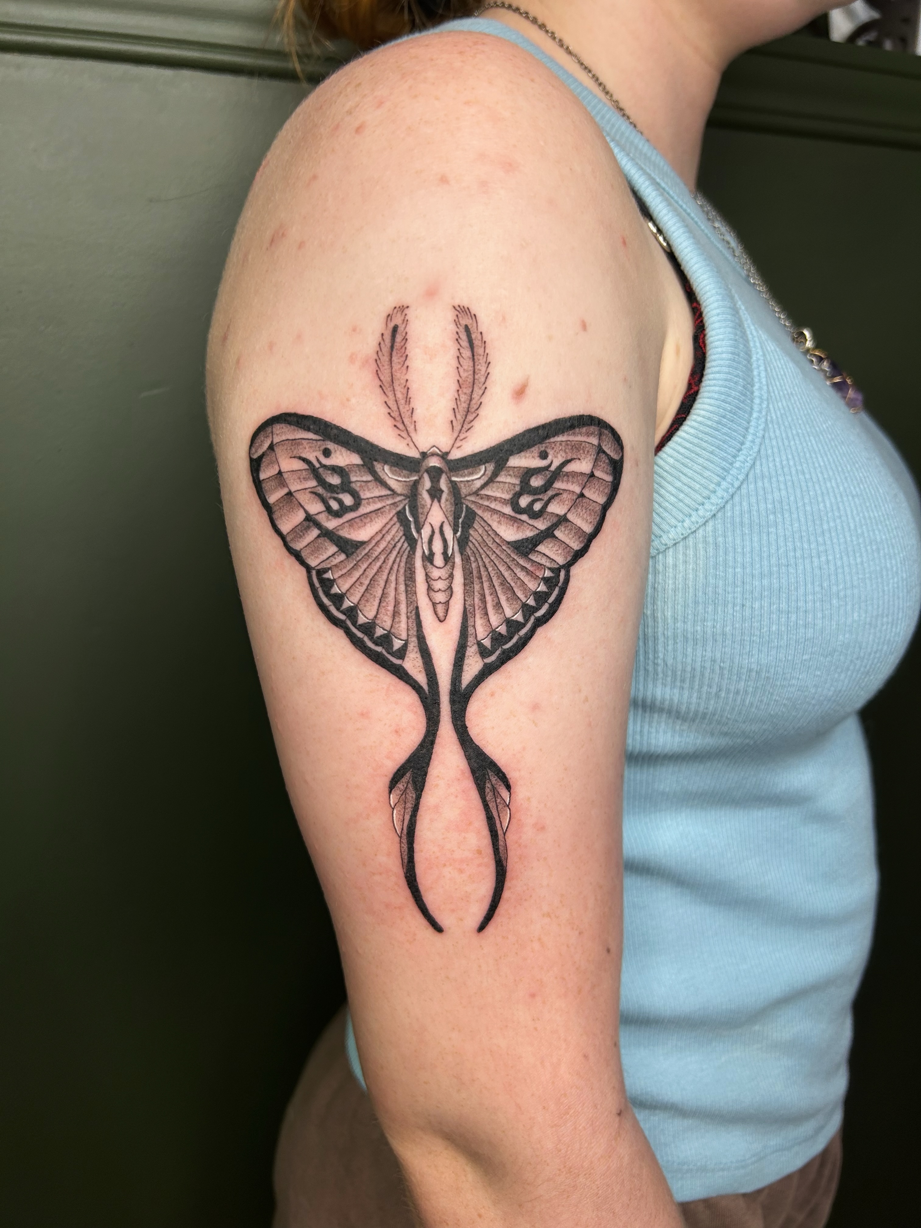 Tattoo by @sumtimesipaint — black_and_grey