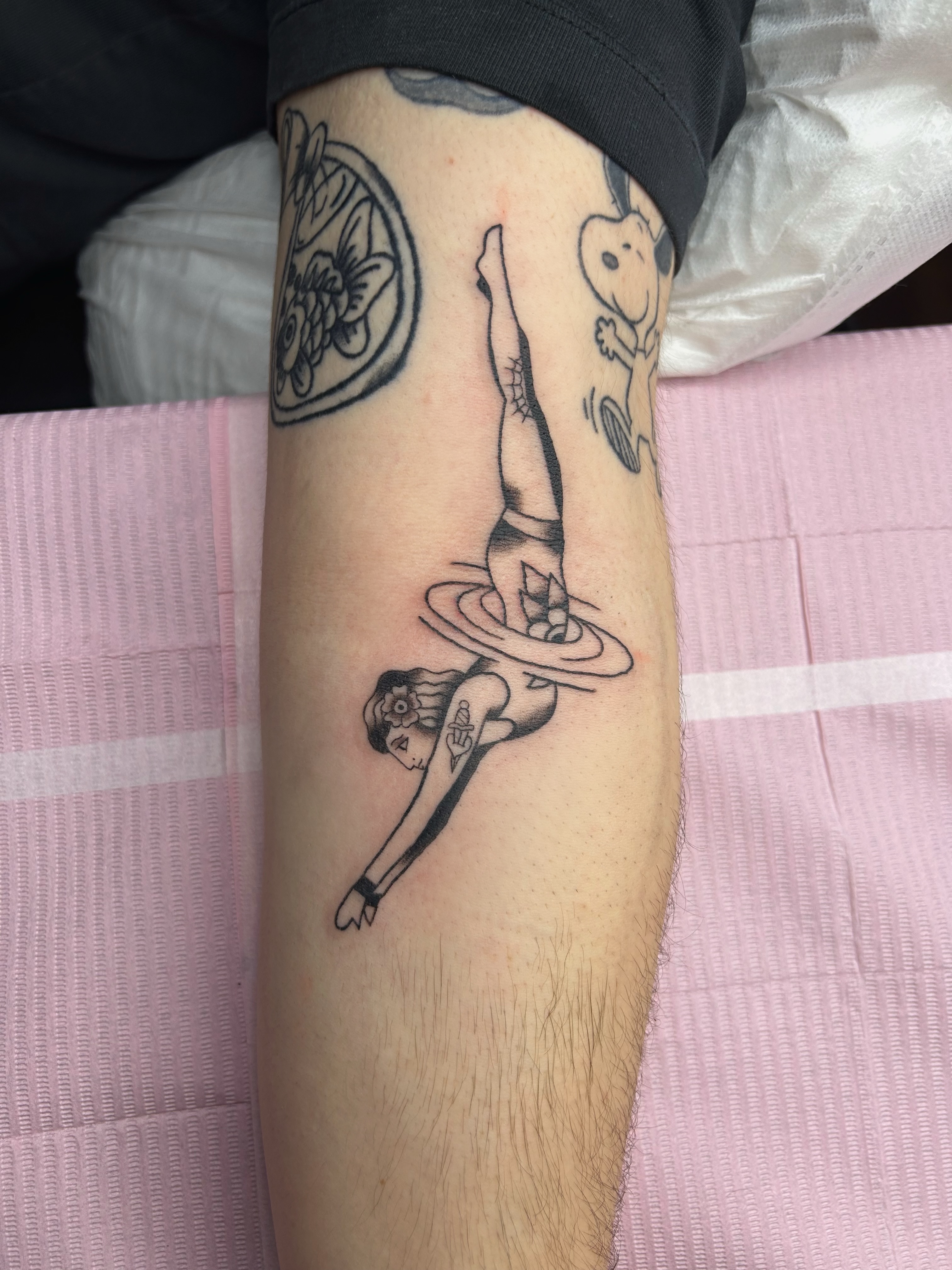 Tattoo by @sumtimesipaint — black_and_grey