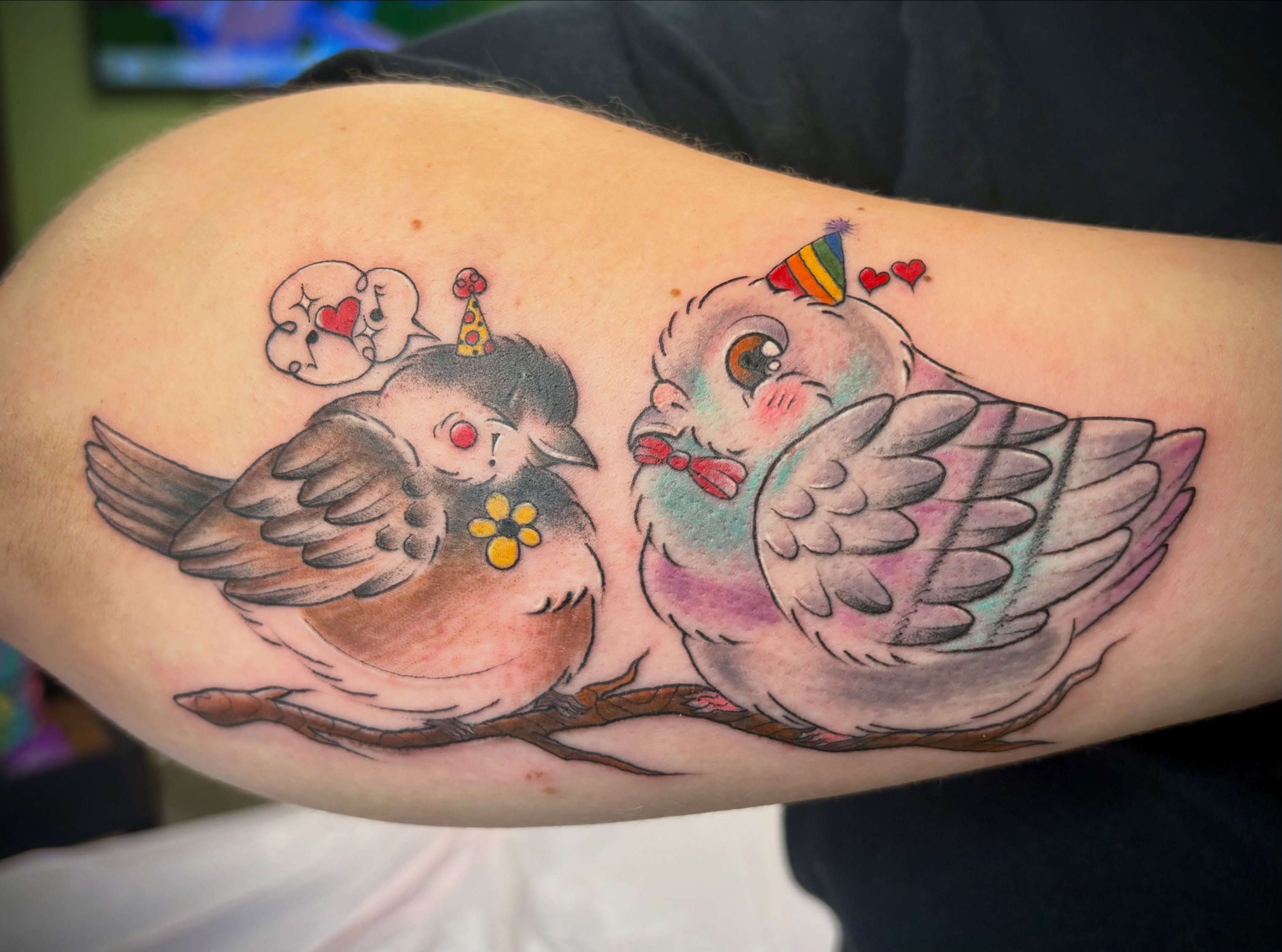 Tattoo by @aves_inks — american_traditional, dotwork