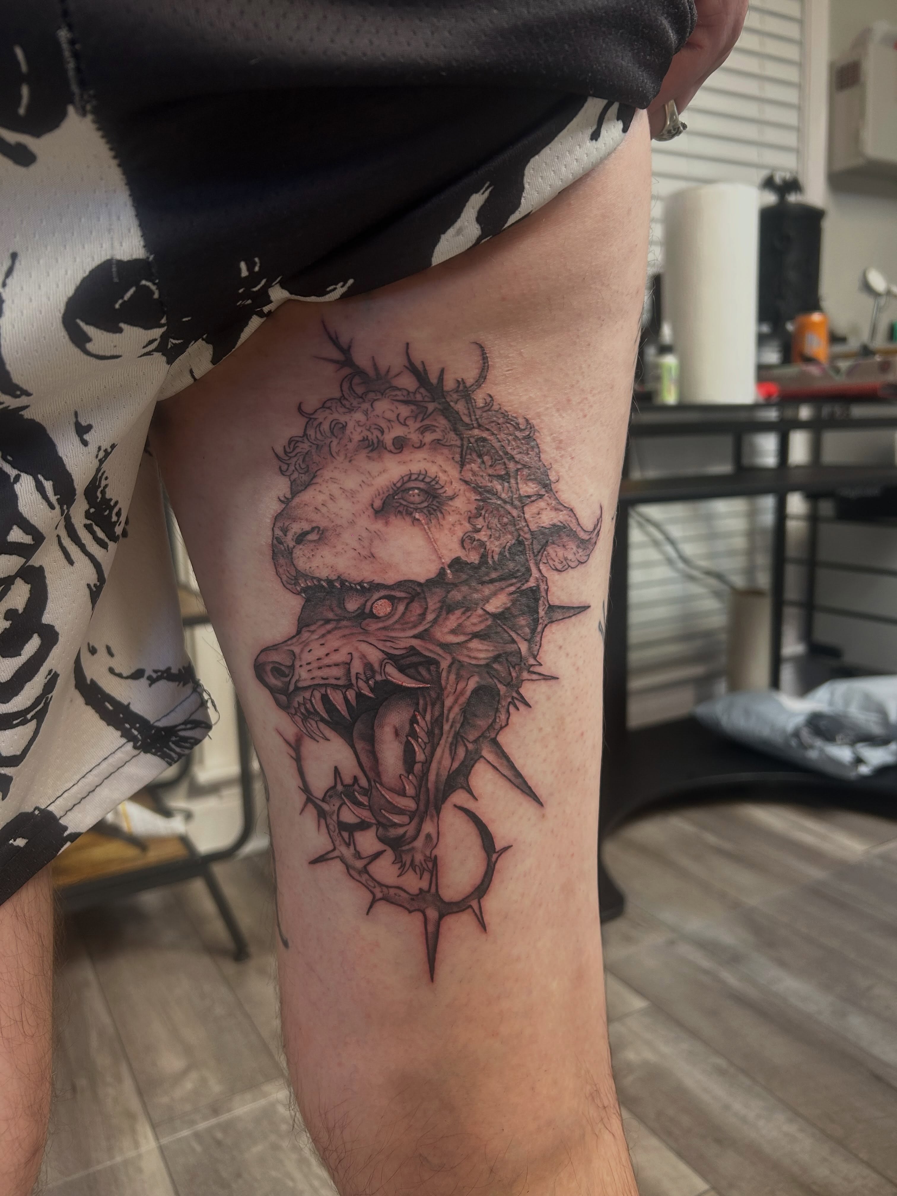 Tattoo by @inkkculturetattoollc — black_and_grey, realism