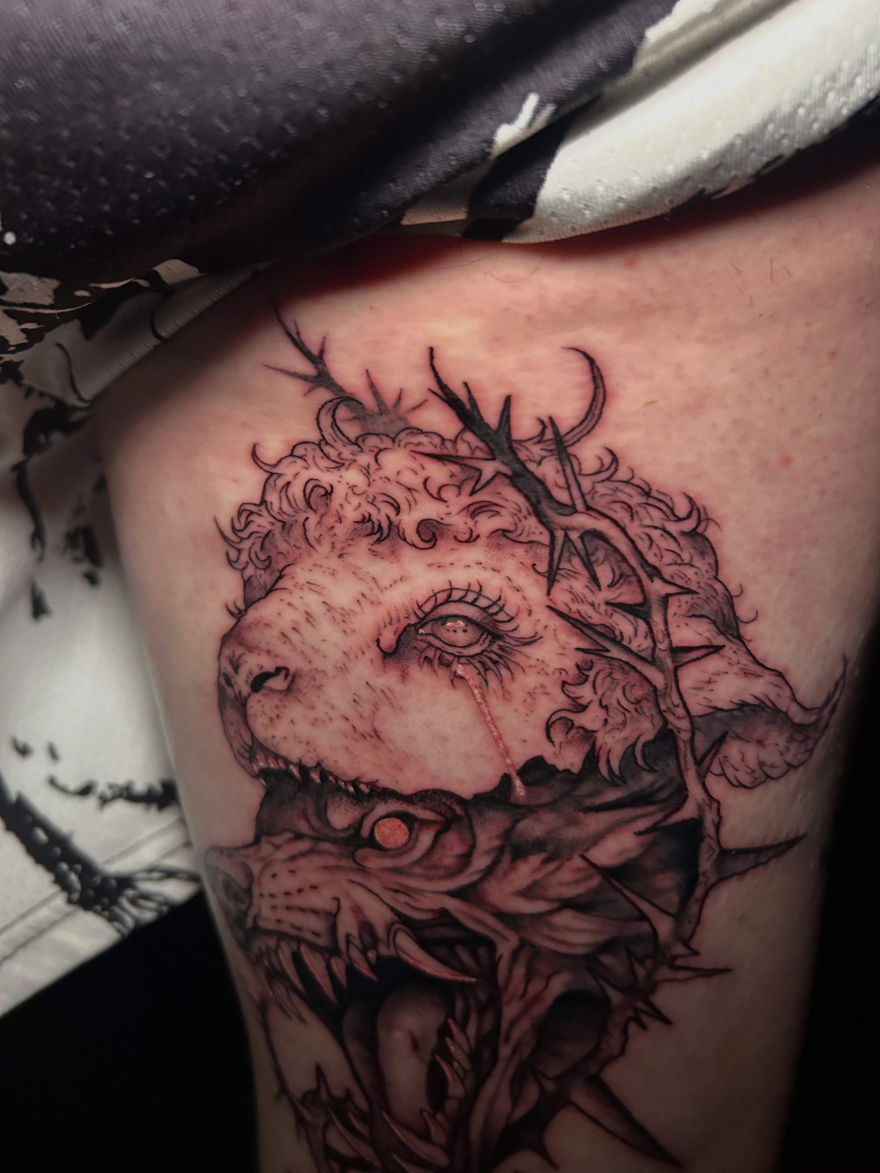 Tattoo by @inkkculturetattoollc — black_and_grey, realism