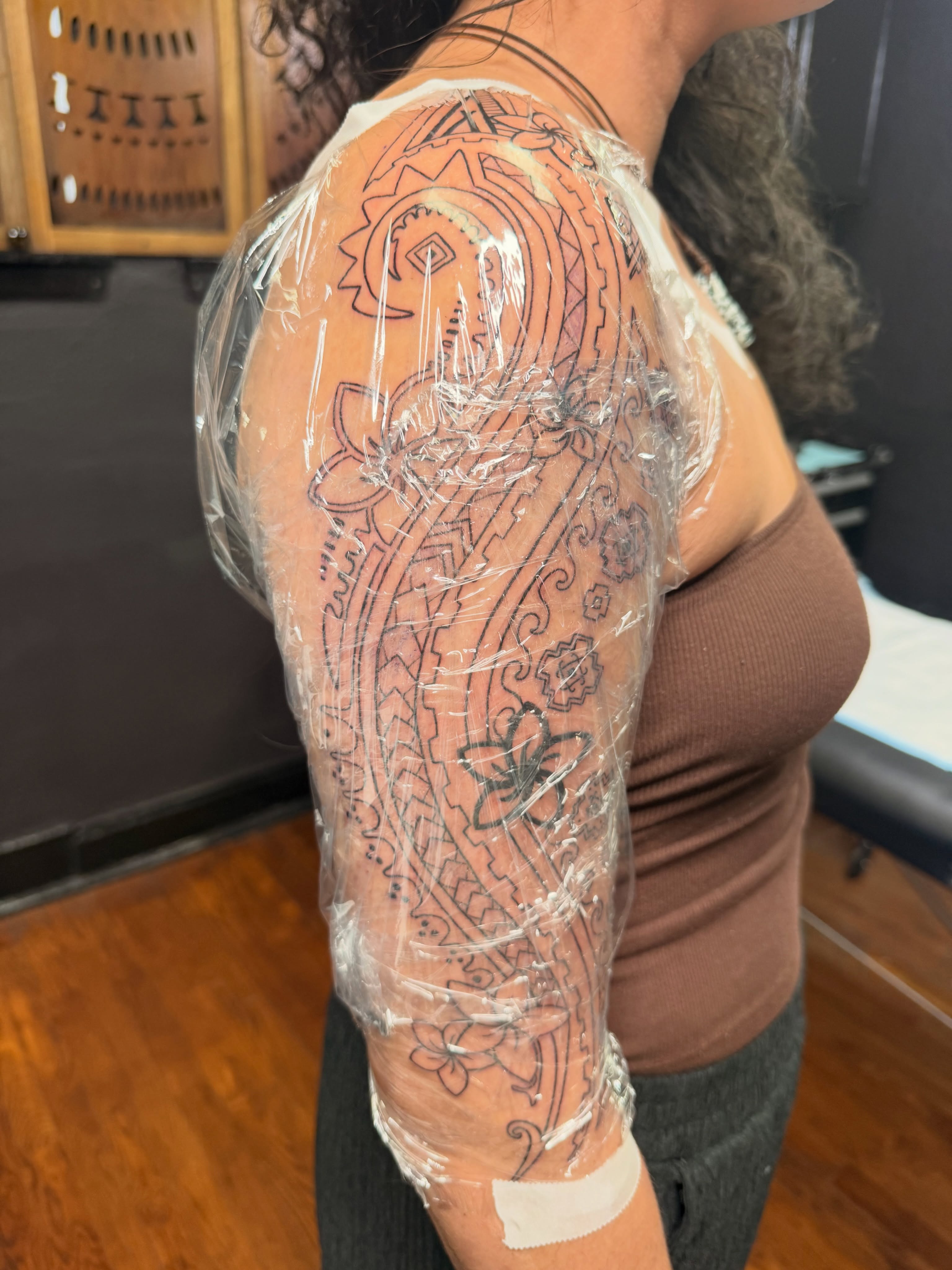 Paisley tribal tattoo on the upper arm by ⁘ heléna tupou-lisle ⁘
