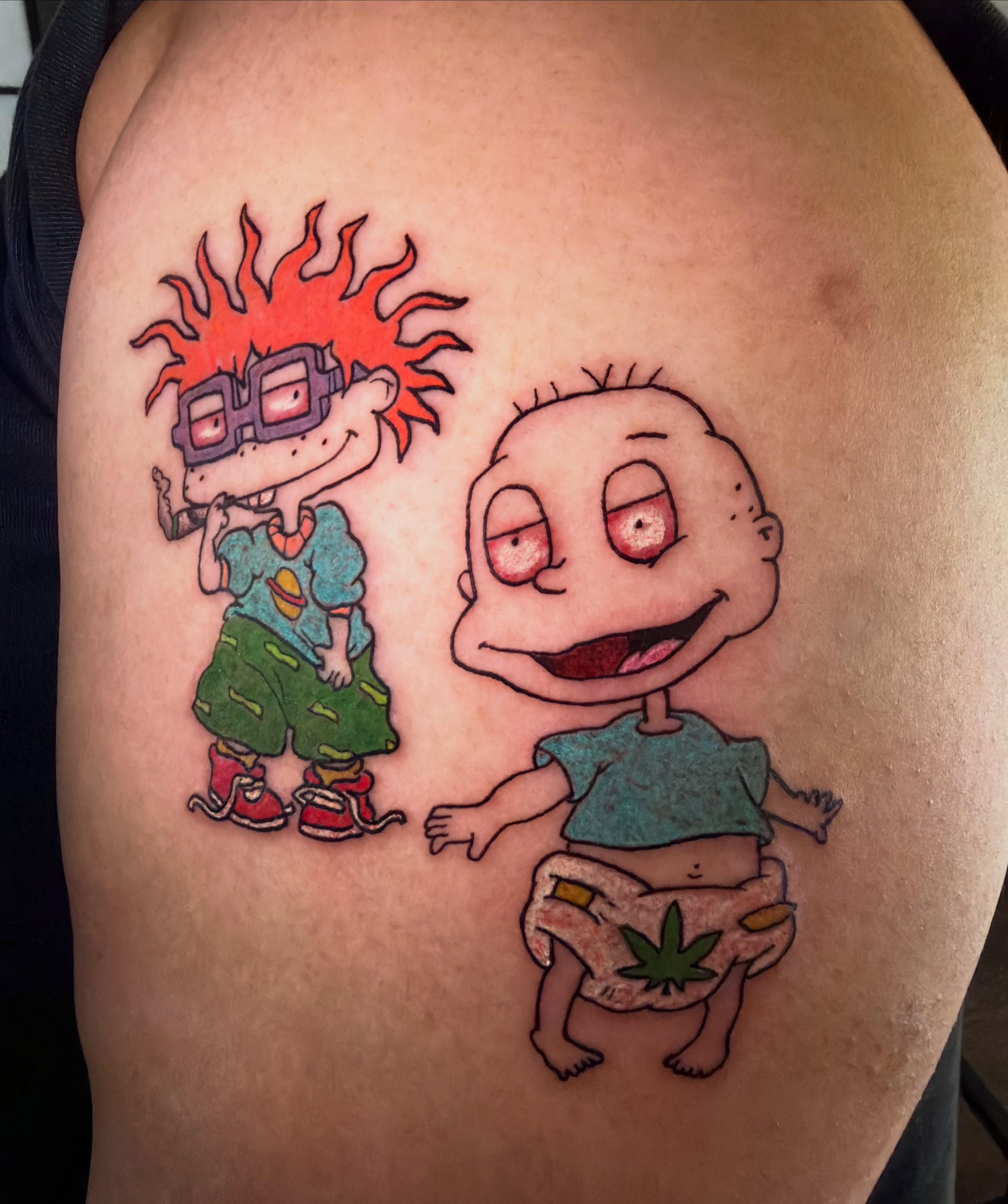 Rugrats new school tattoo on the shoulder by Alexander Haber