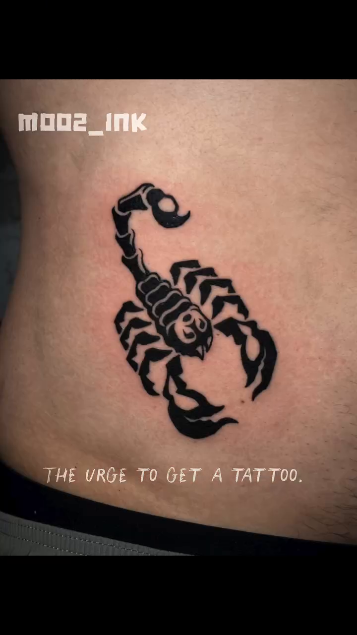 Scorpion blackwork tattoo by Musa Selman
