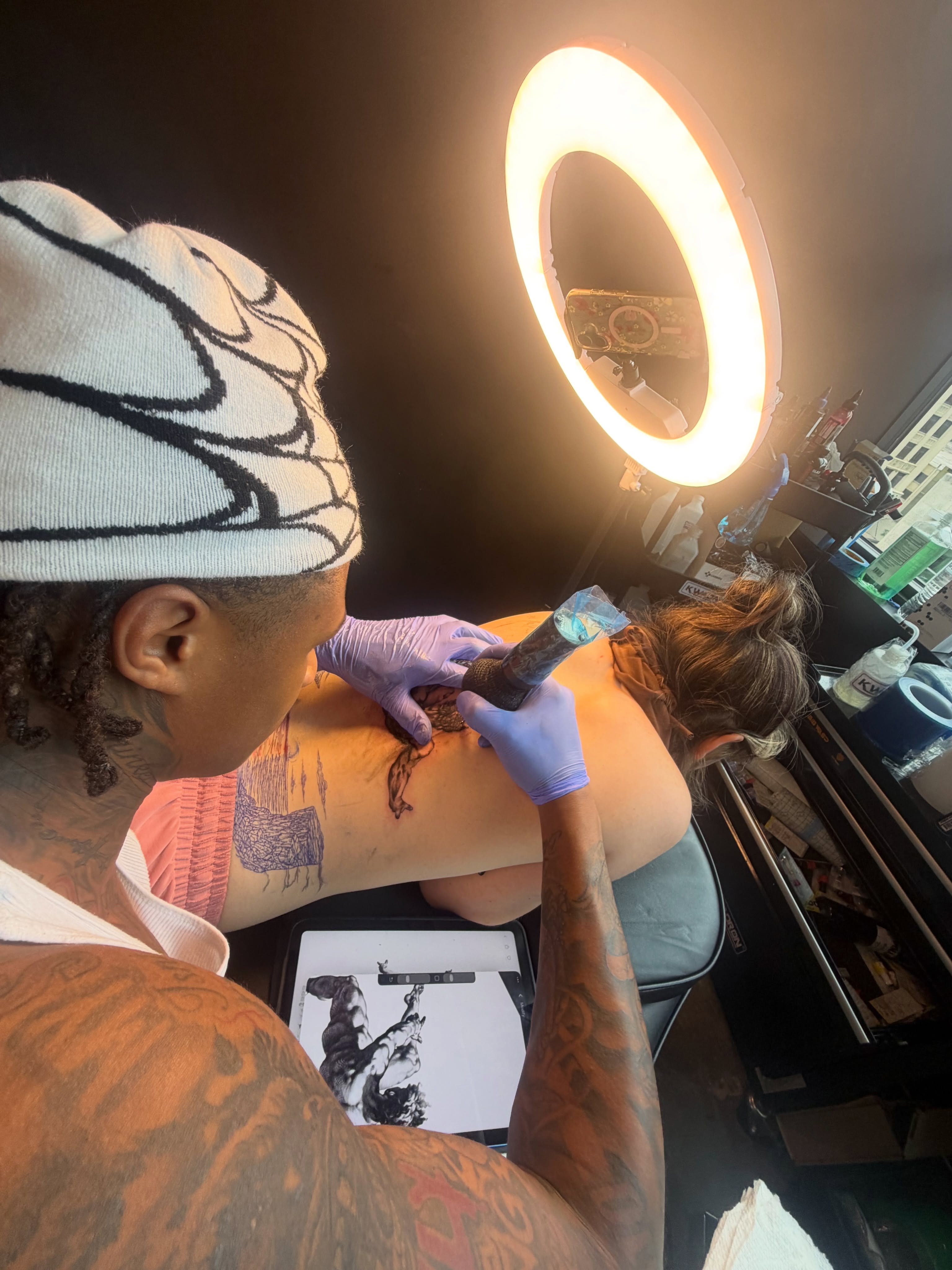 Tattoo by @broninked — dotwork
