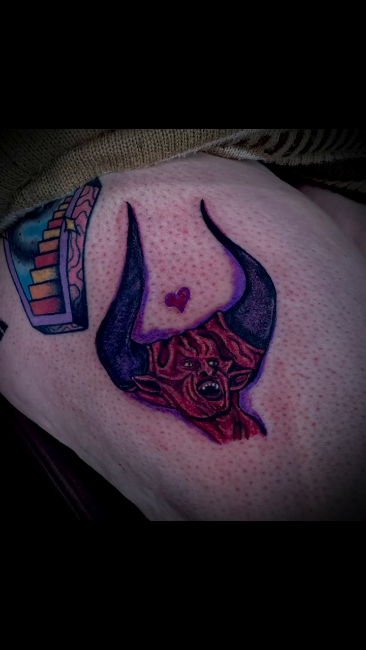 Tattoo by @bonesandstars — dark_realism, trash_polka