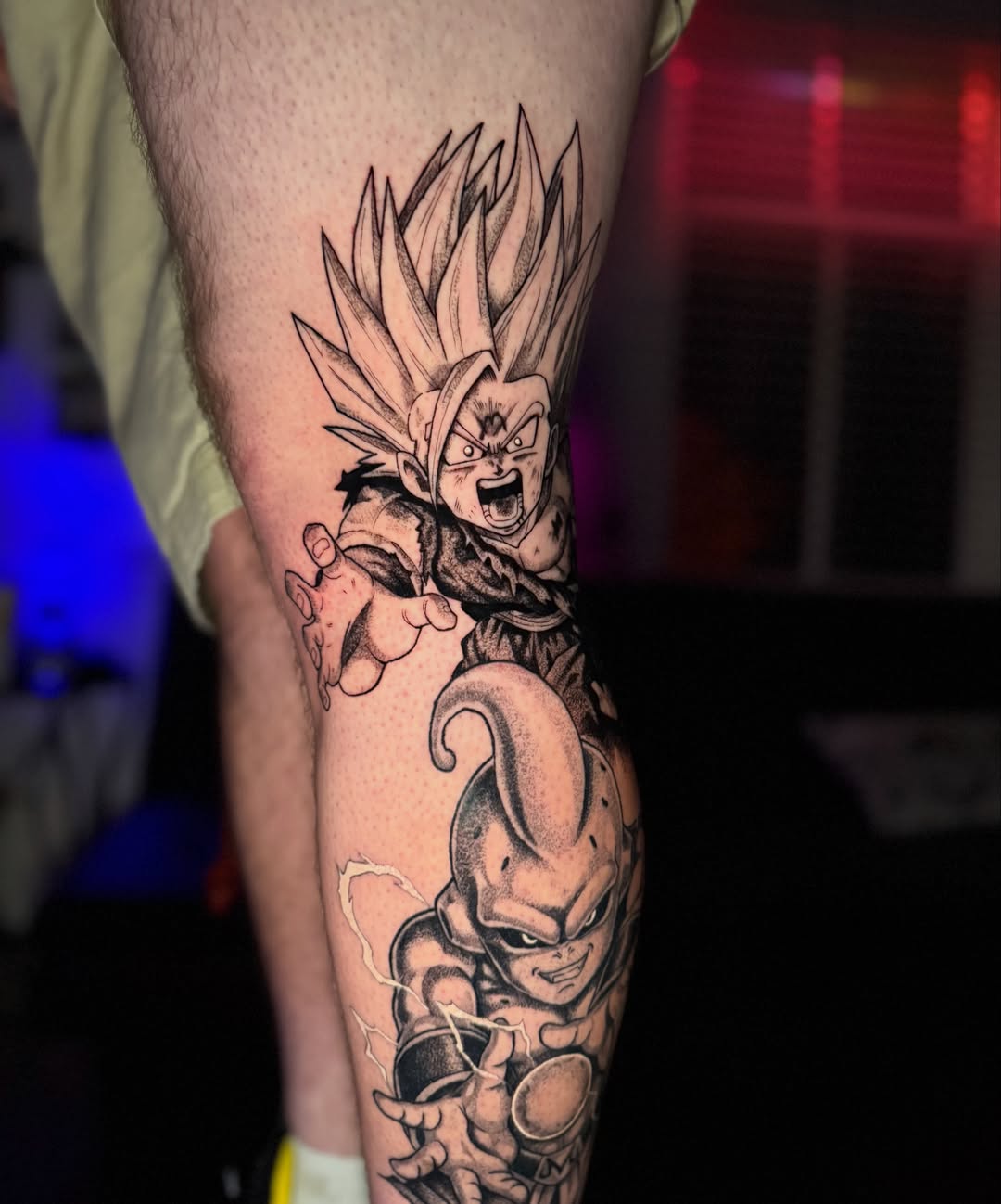 Dragon ball characters anime tattoo on the forearm by Quentin Stevenson, Slidell, Louisiana