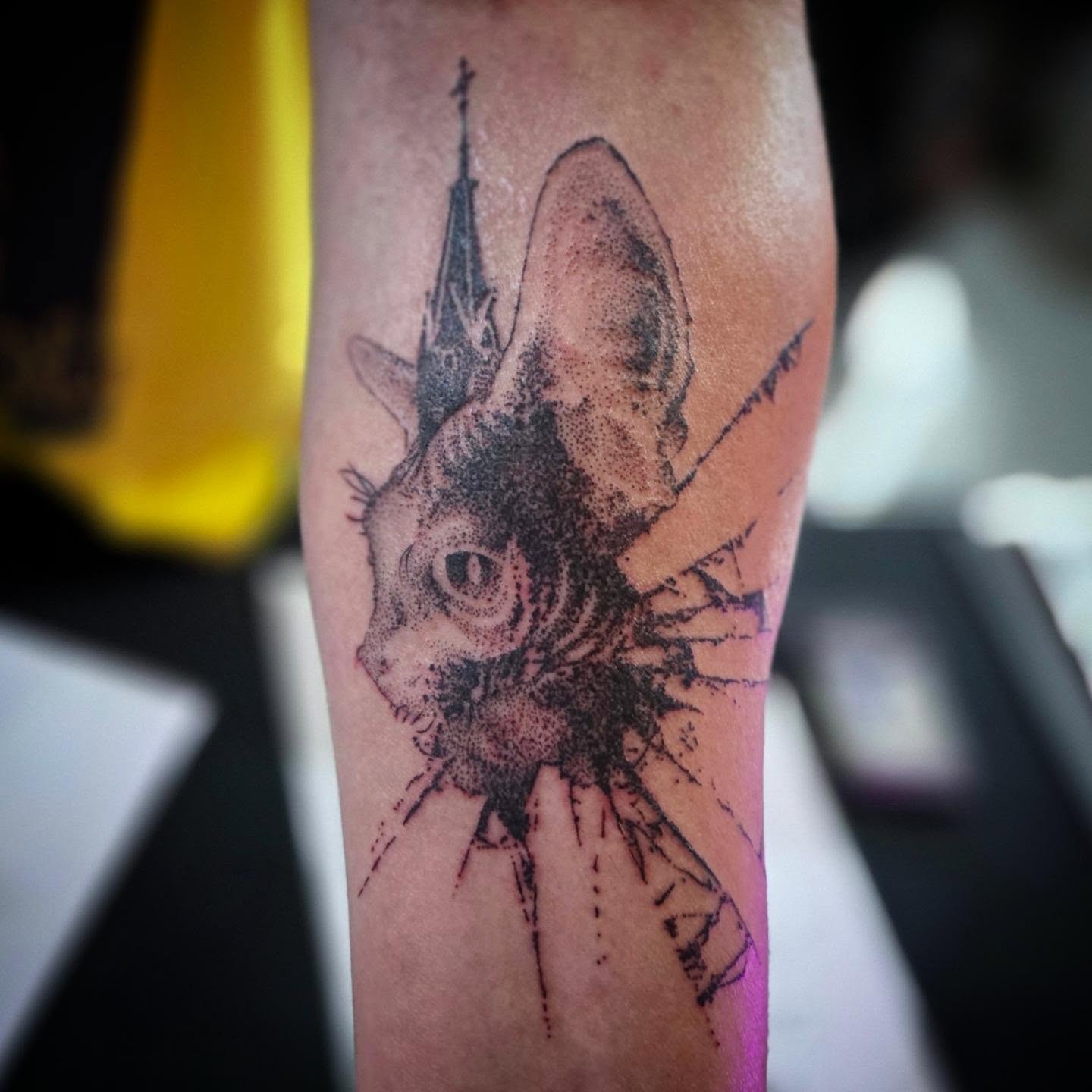 Tattoo by @aaronistattoo — dotwork, realism