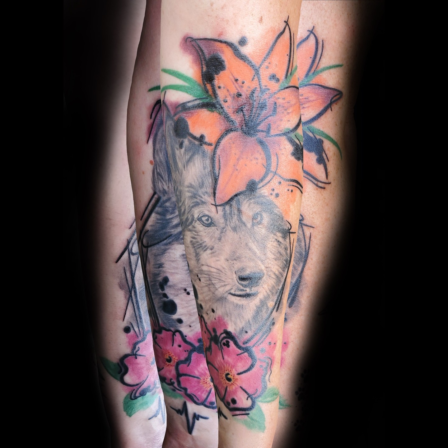 Tattoo by @bree_annatattoos — watercolor, realism