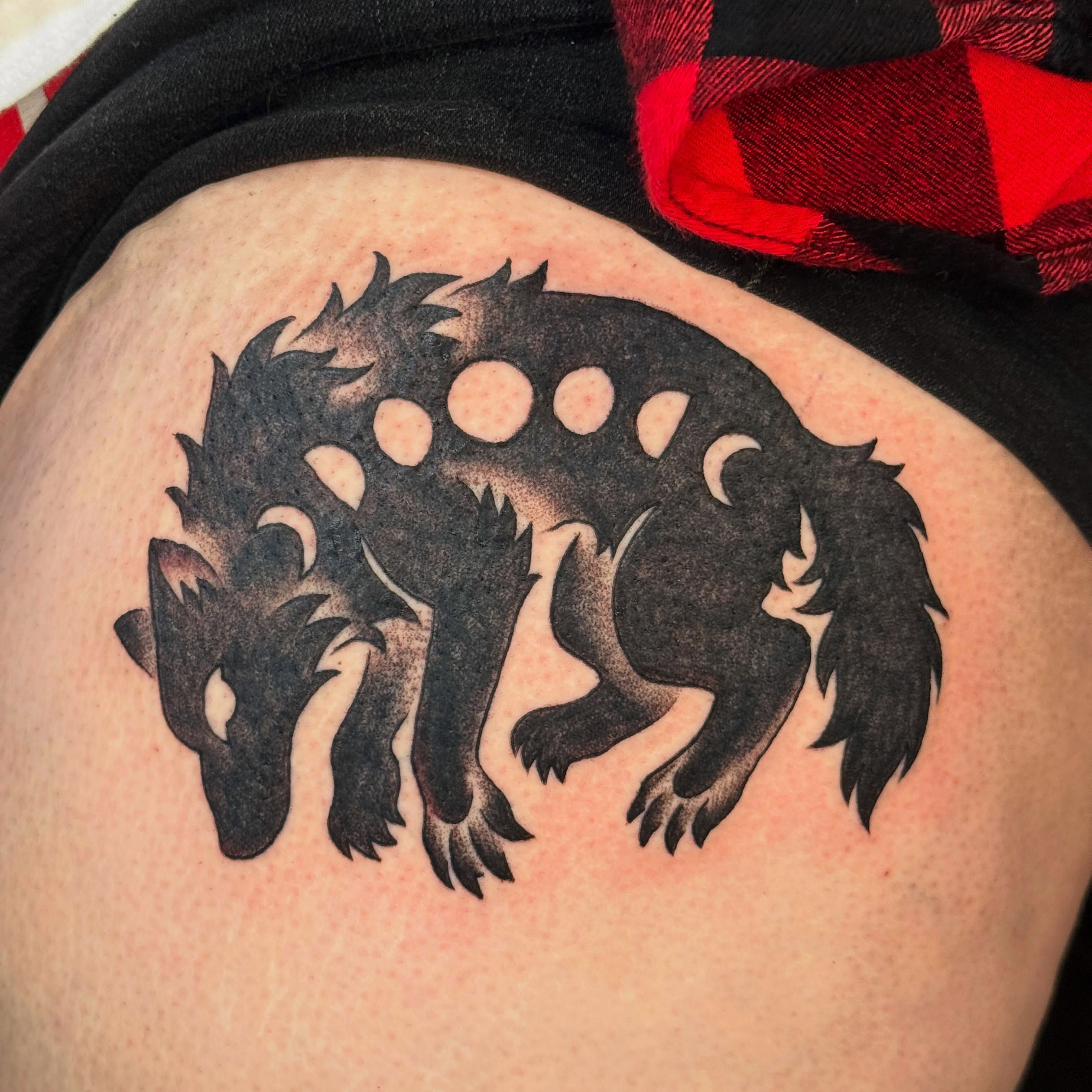 Tattoo by @beachw00f — dotwork