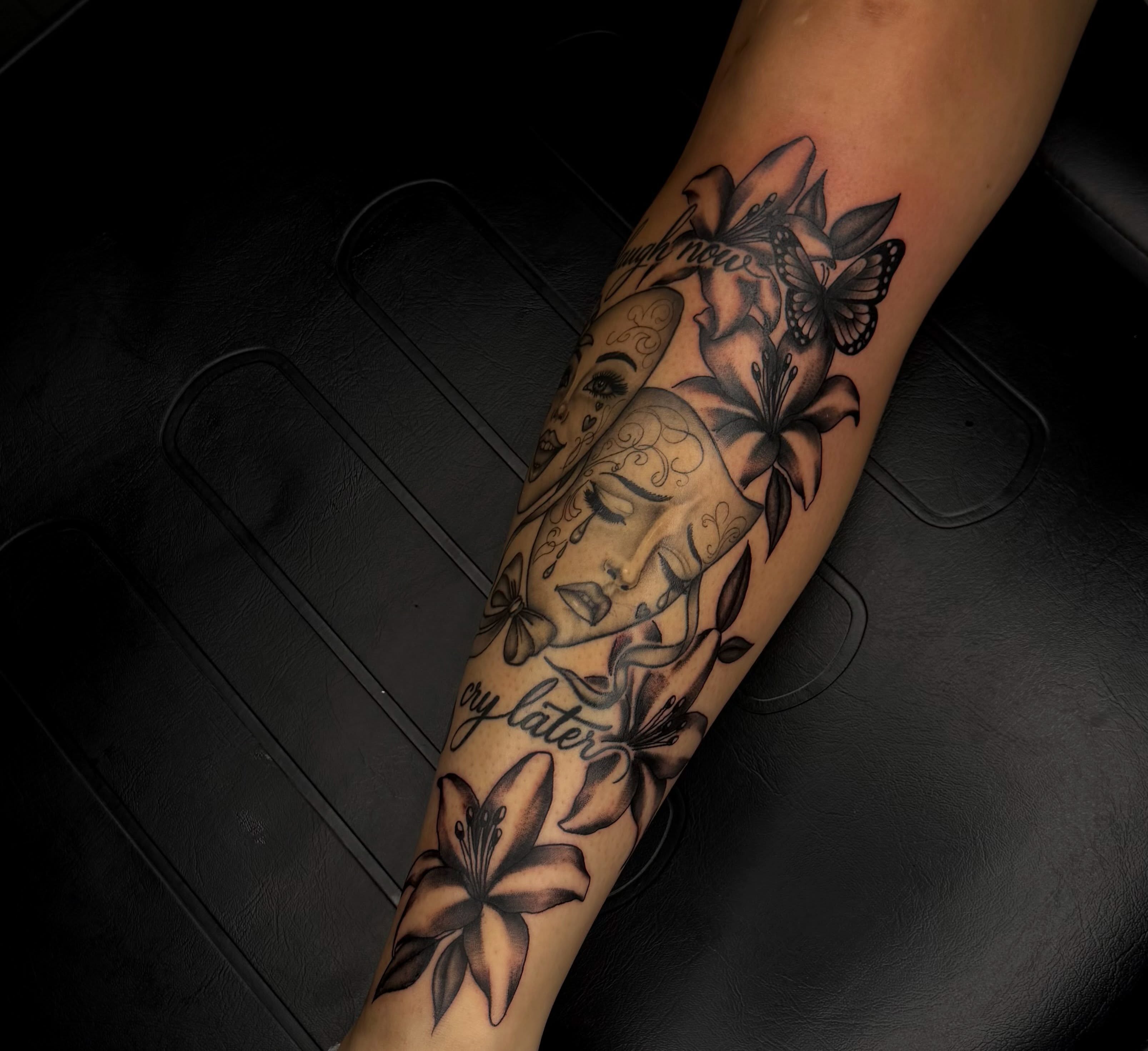 Tattoo by @markedbykris — black_and_grey