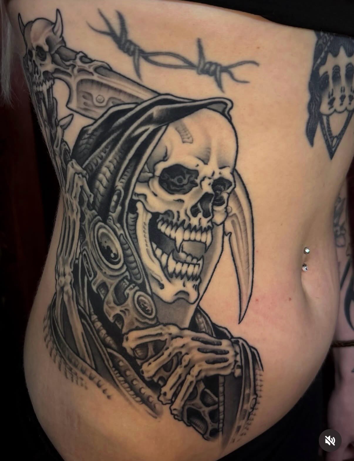 Tattoo by @mollygotlib — black_and_grey, realism