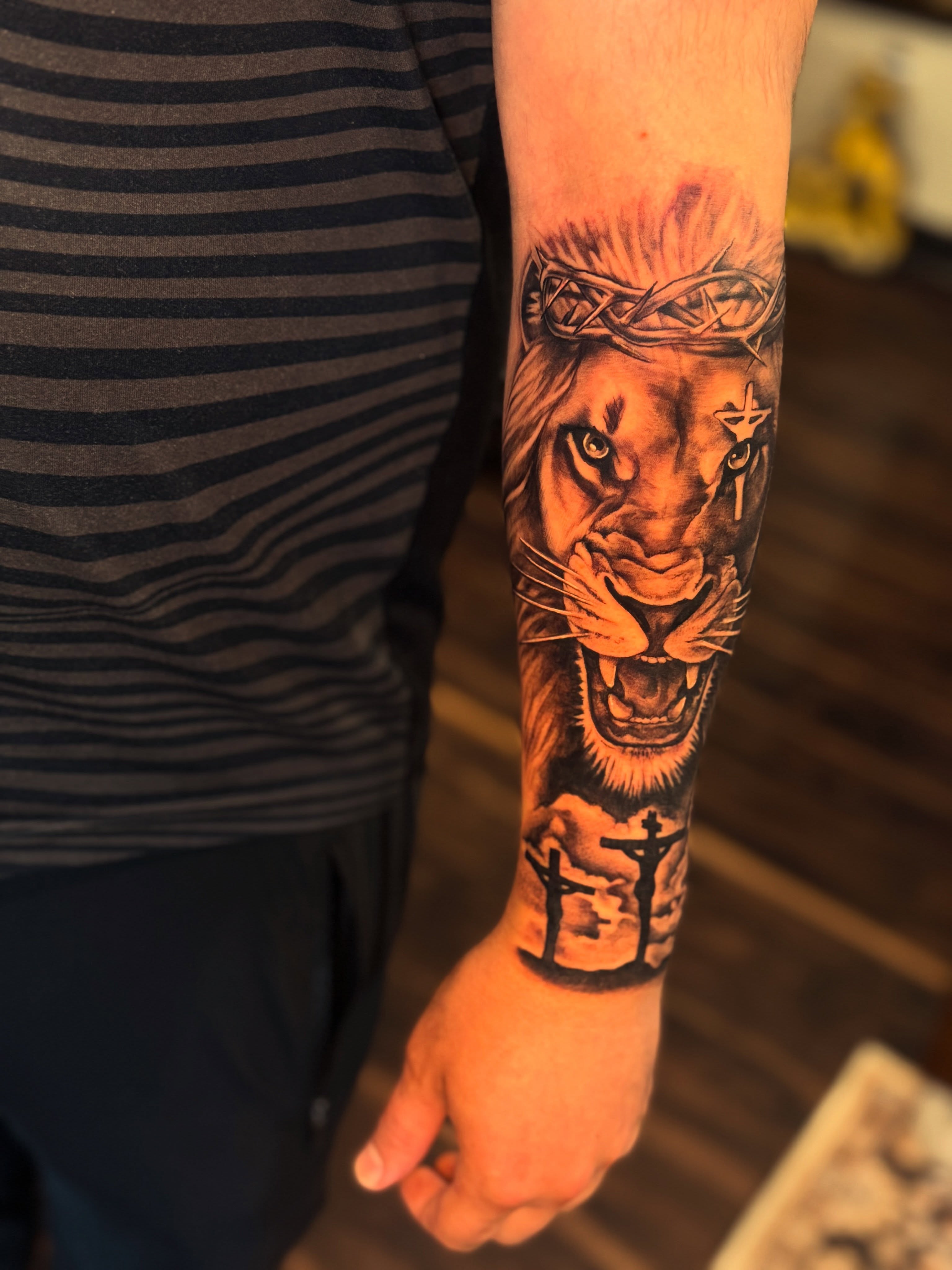 Tattoo by @lilylorraine_tattoos — realism, black_and_grey