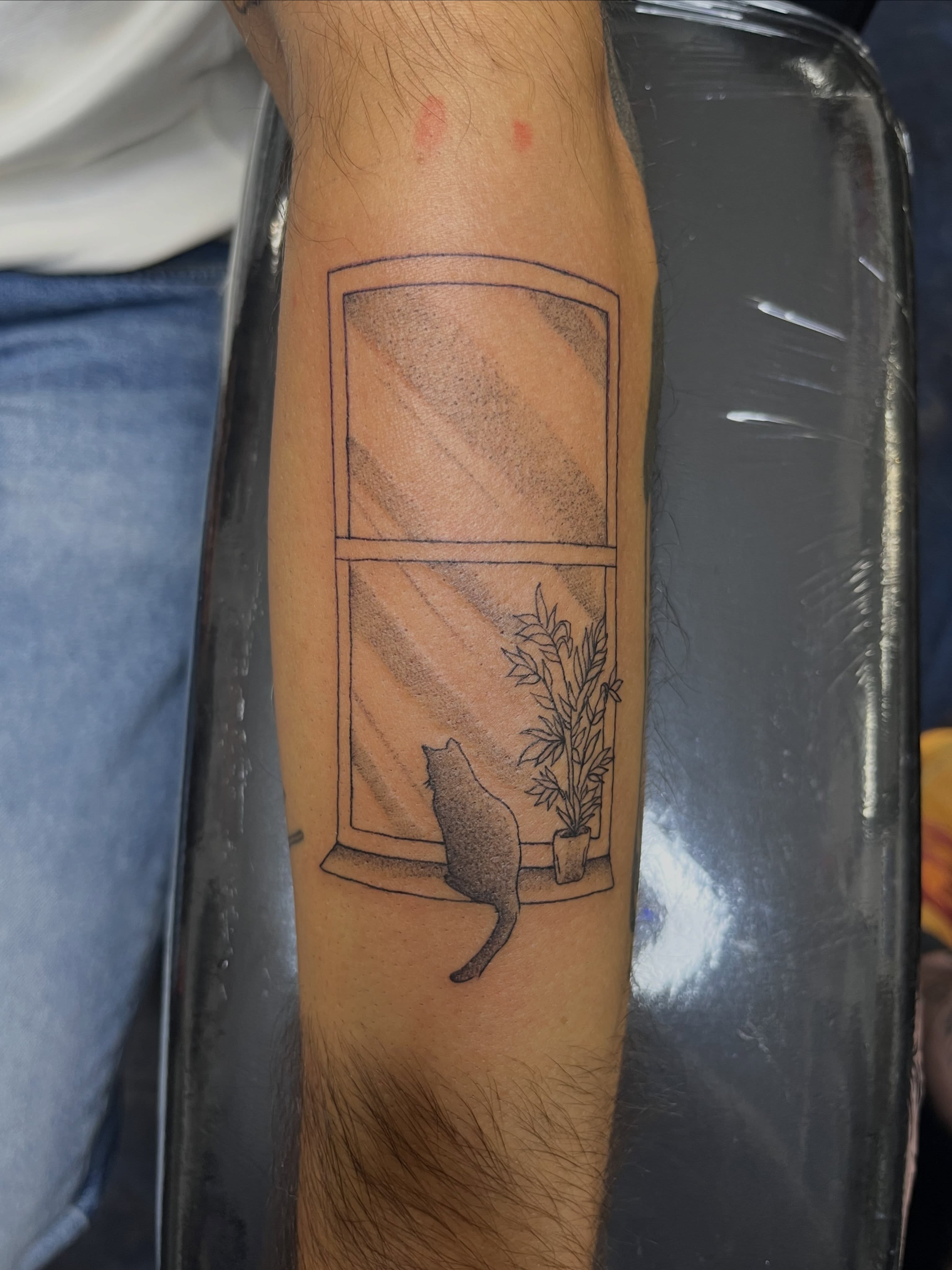 Tattoo by @necro_comicon — dotwork, realism