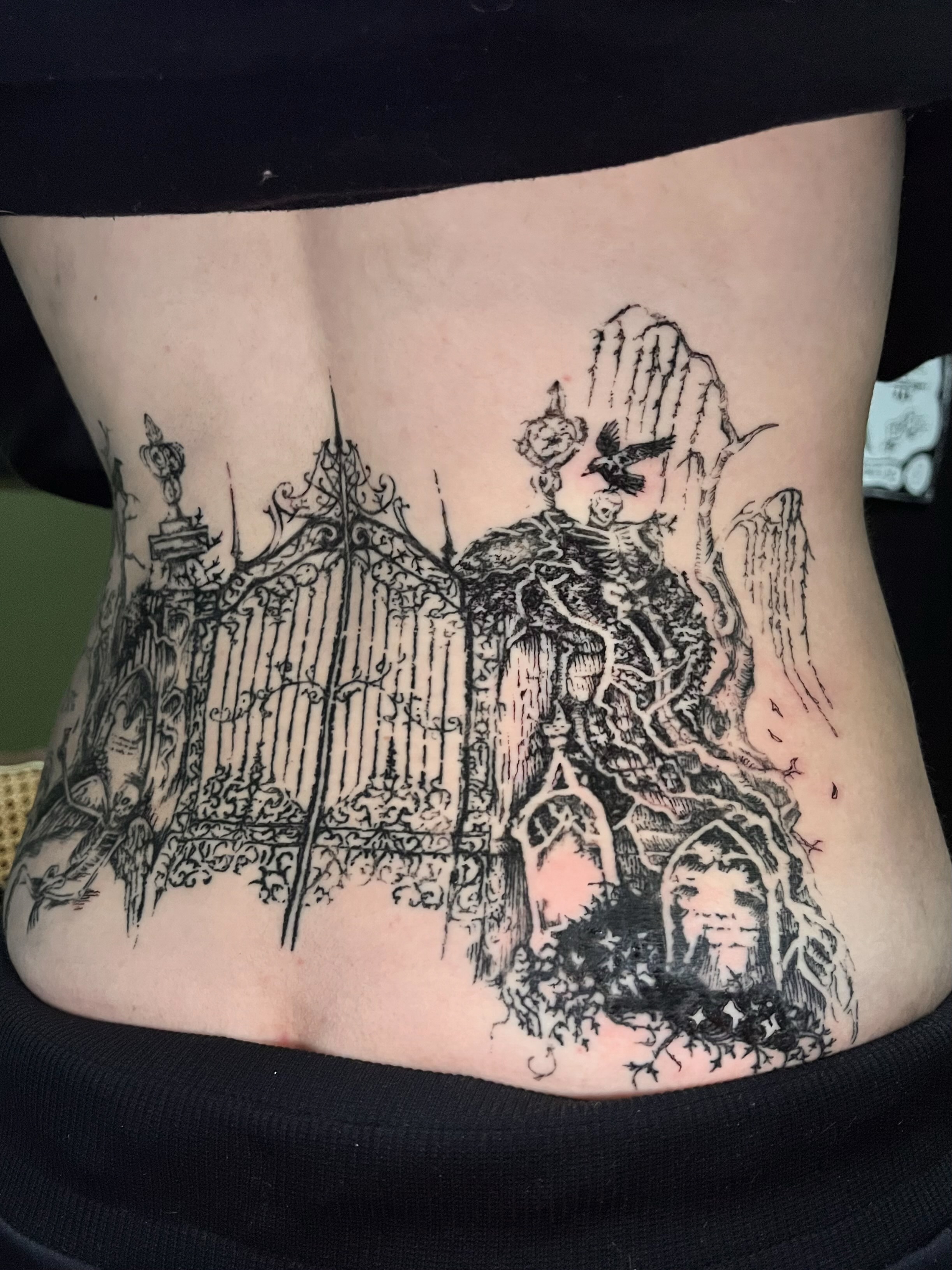 Tattoo by @elvensigils β black_and_grey, dark_realism