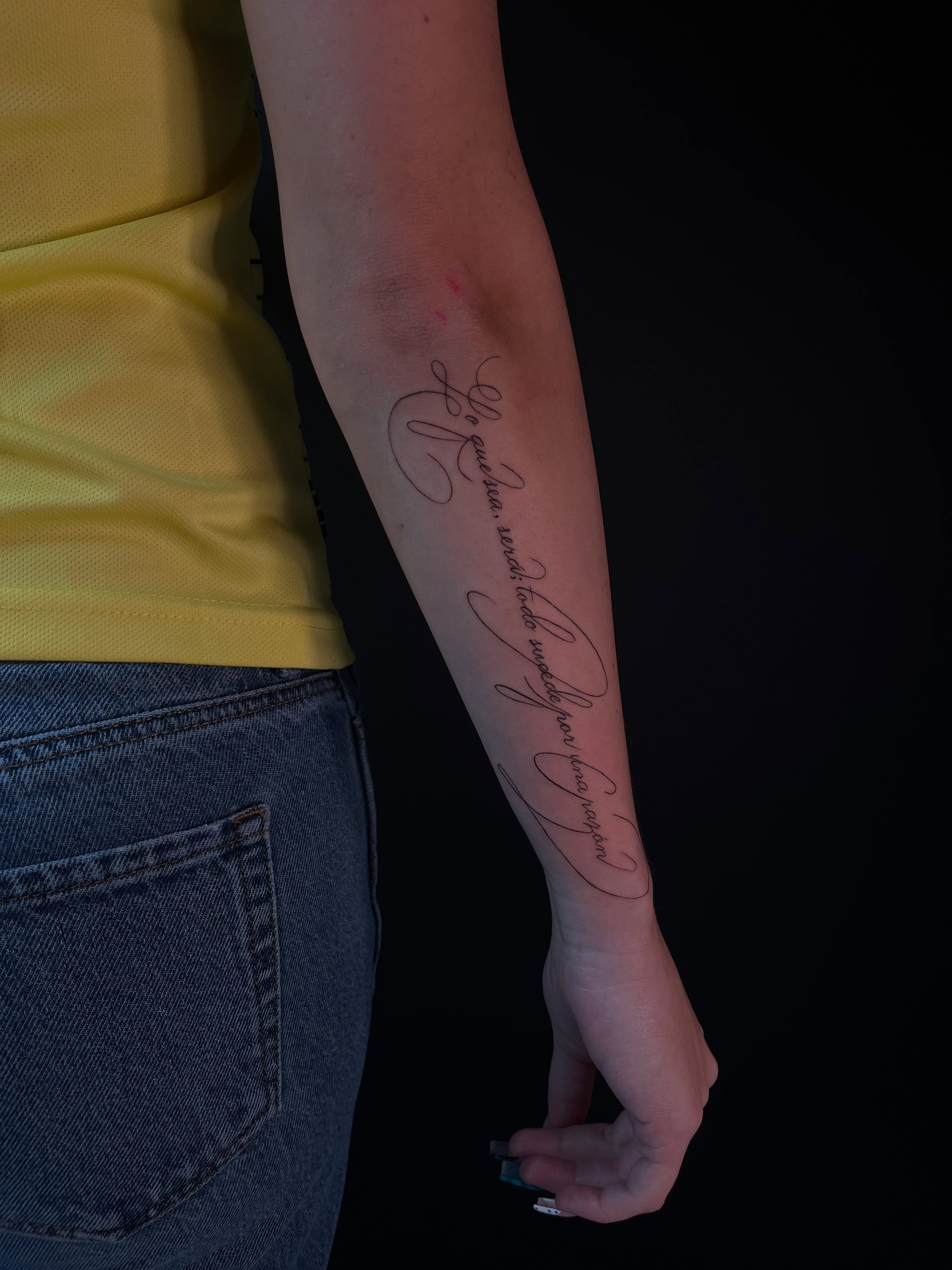 Tattoo by @juji.tattoos — lettering_script