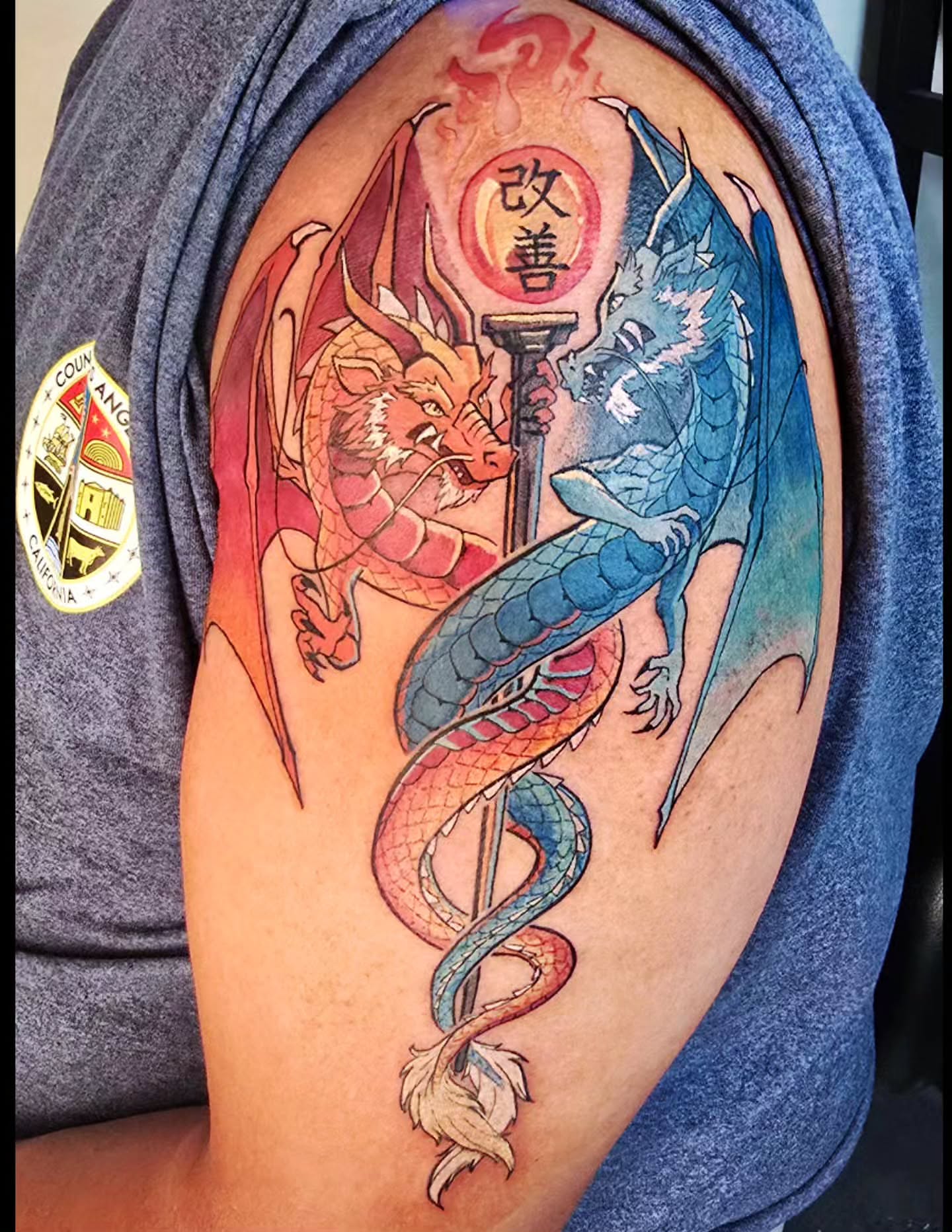 Tattoo by @dragonrock_tattoos — watercolor, japanese_irezumi