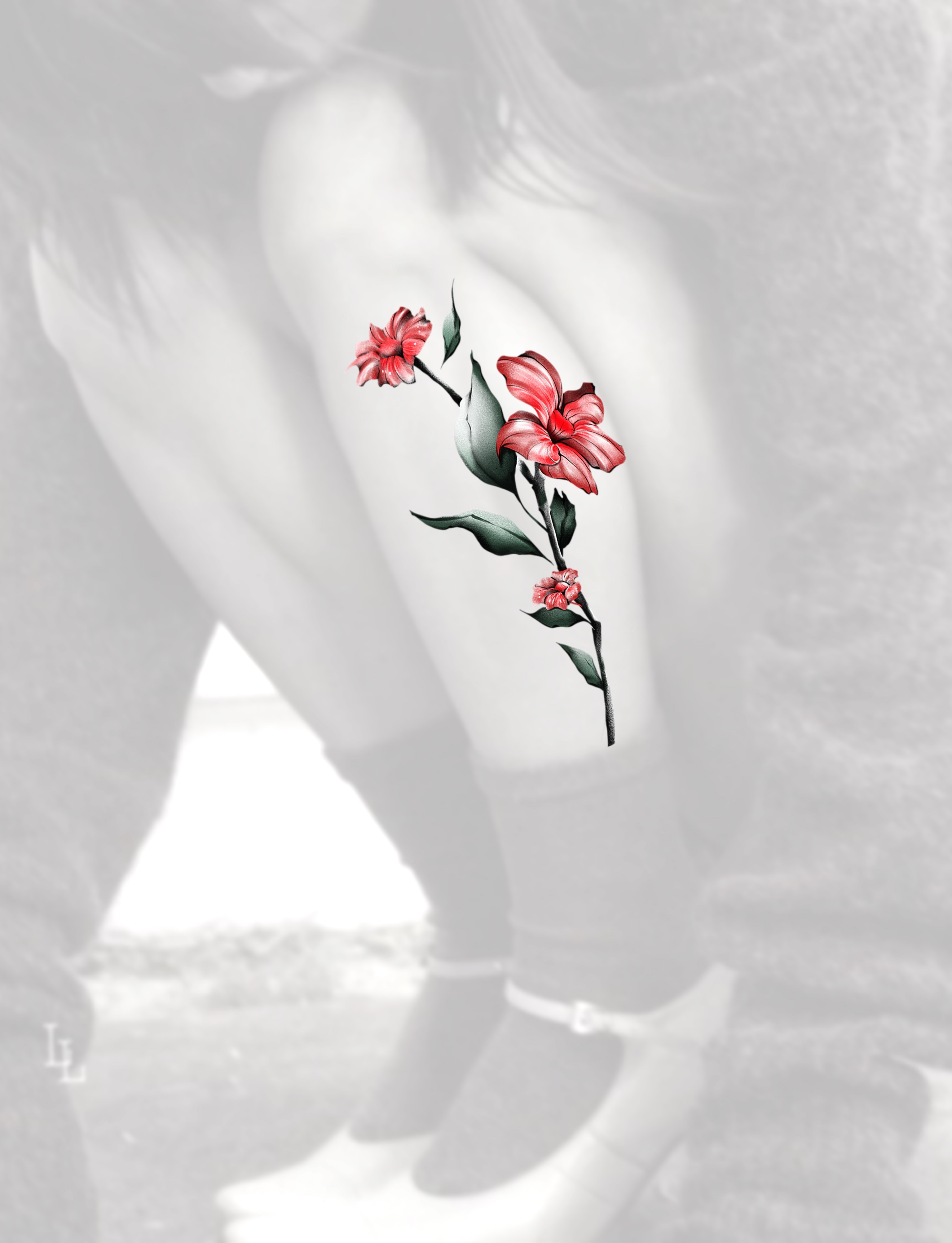 Tattoo by @less_salt_tatt — watercolor
