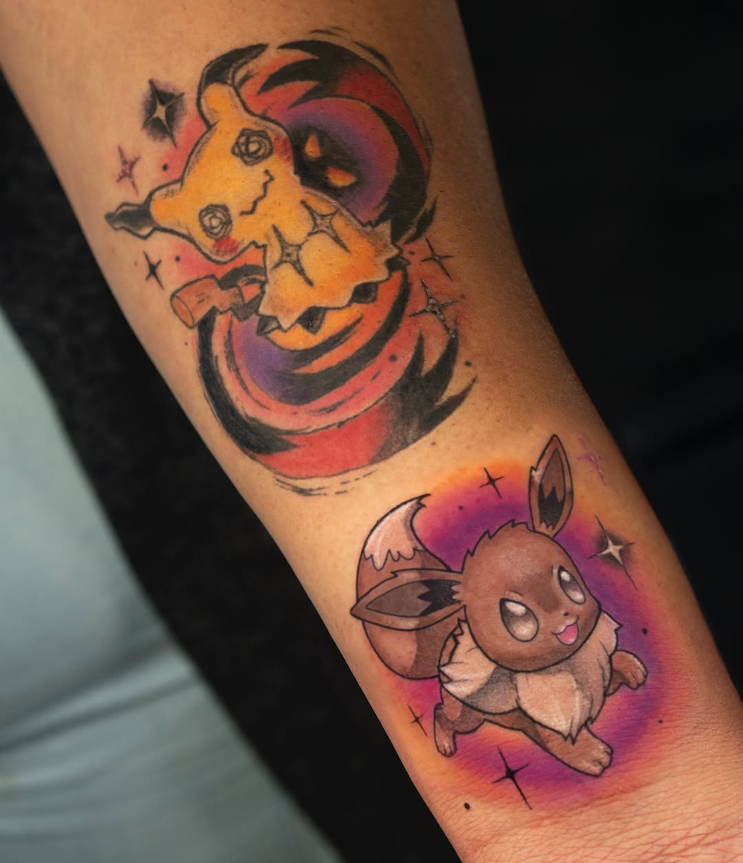 Tattoo by @xamyart — watercolor, anime