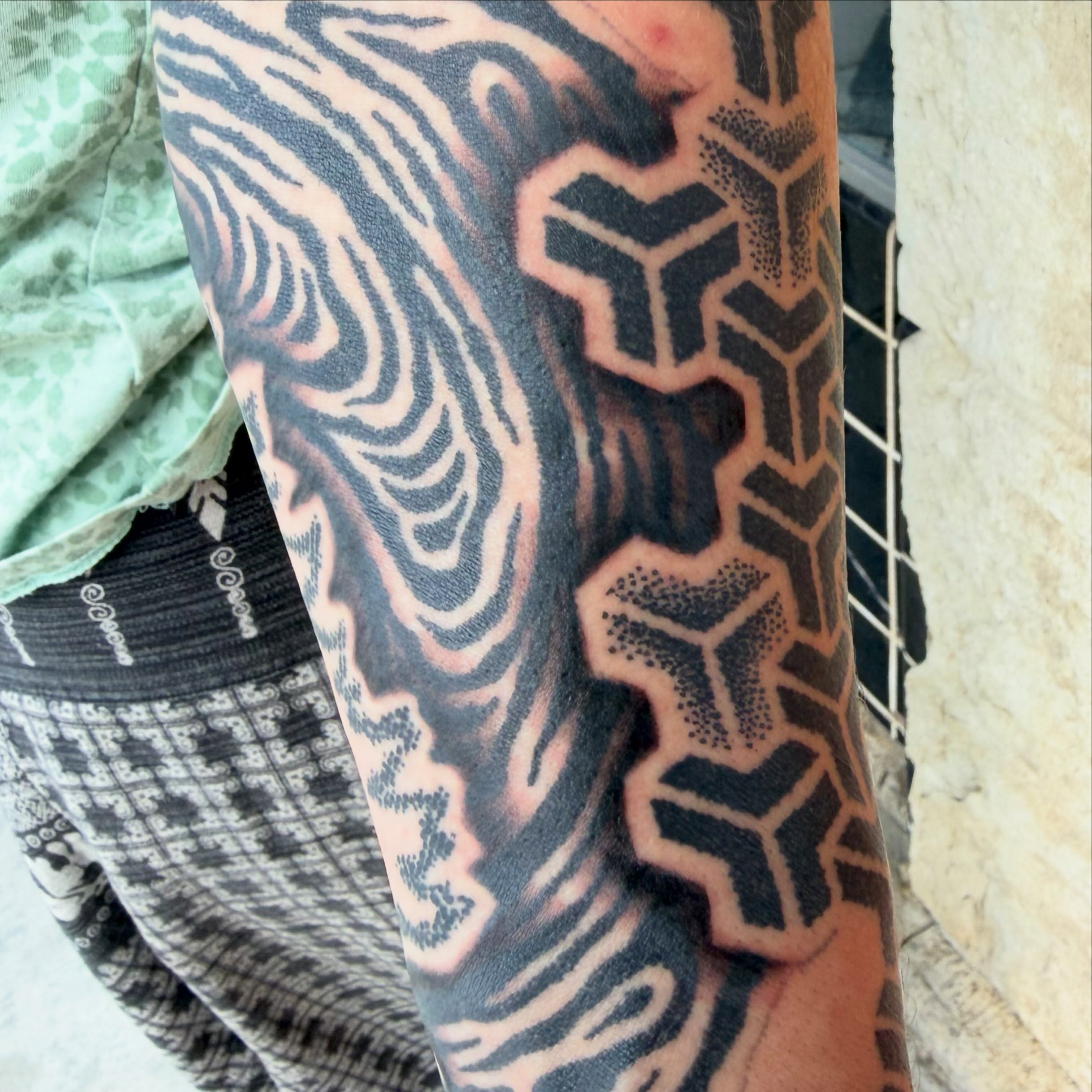 Tattoo by @chadjphillips — dotwork, geometric