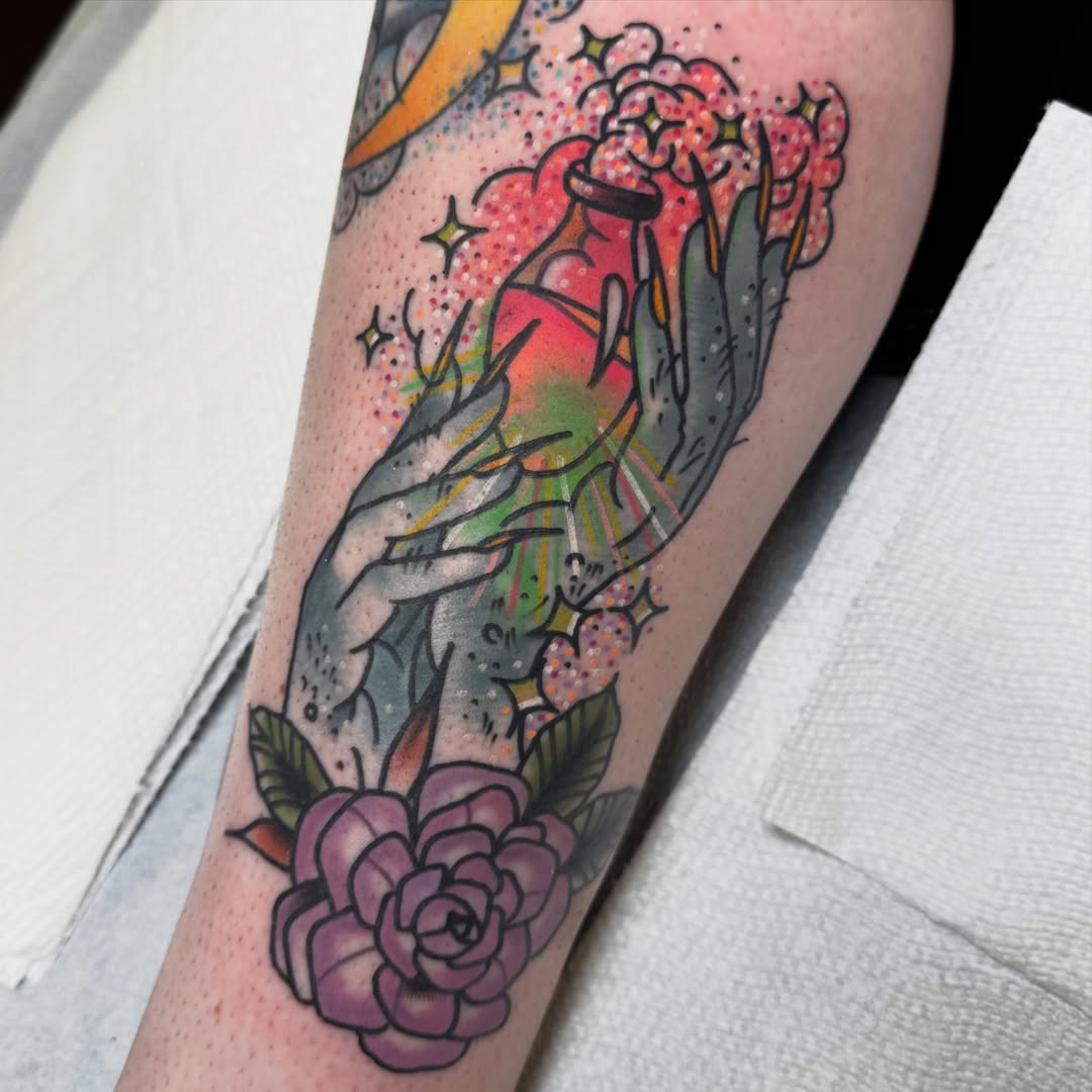 Tattoo by @happyboykurt — american_traditional, dotwork