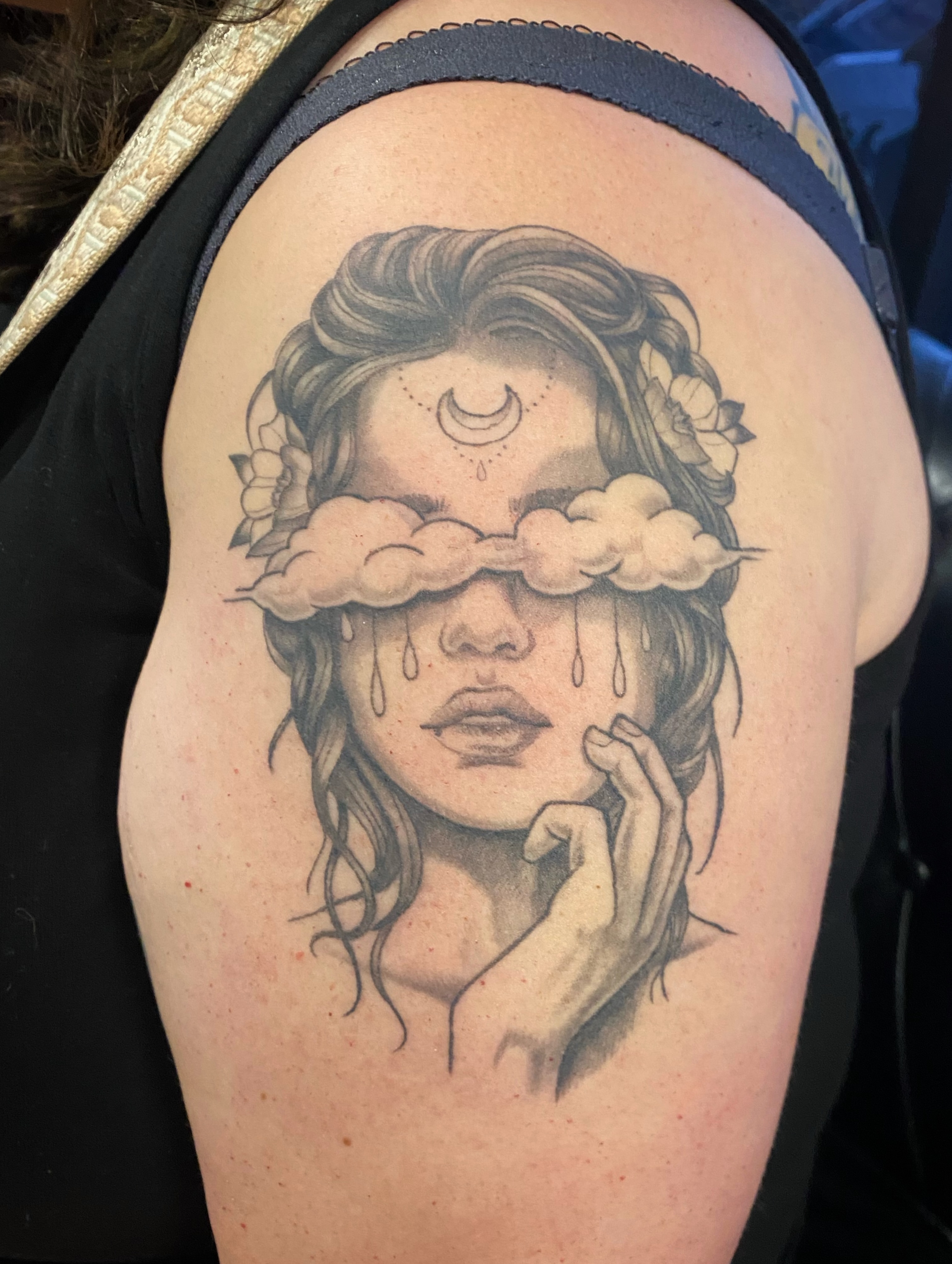 Tattoo by @tatcaviar — black_and_grey, realism