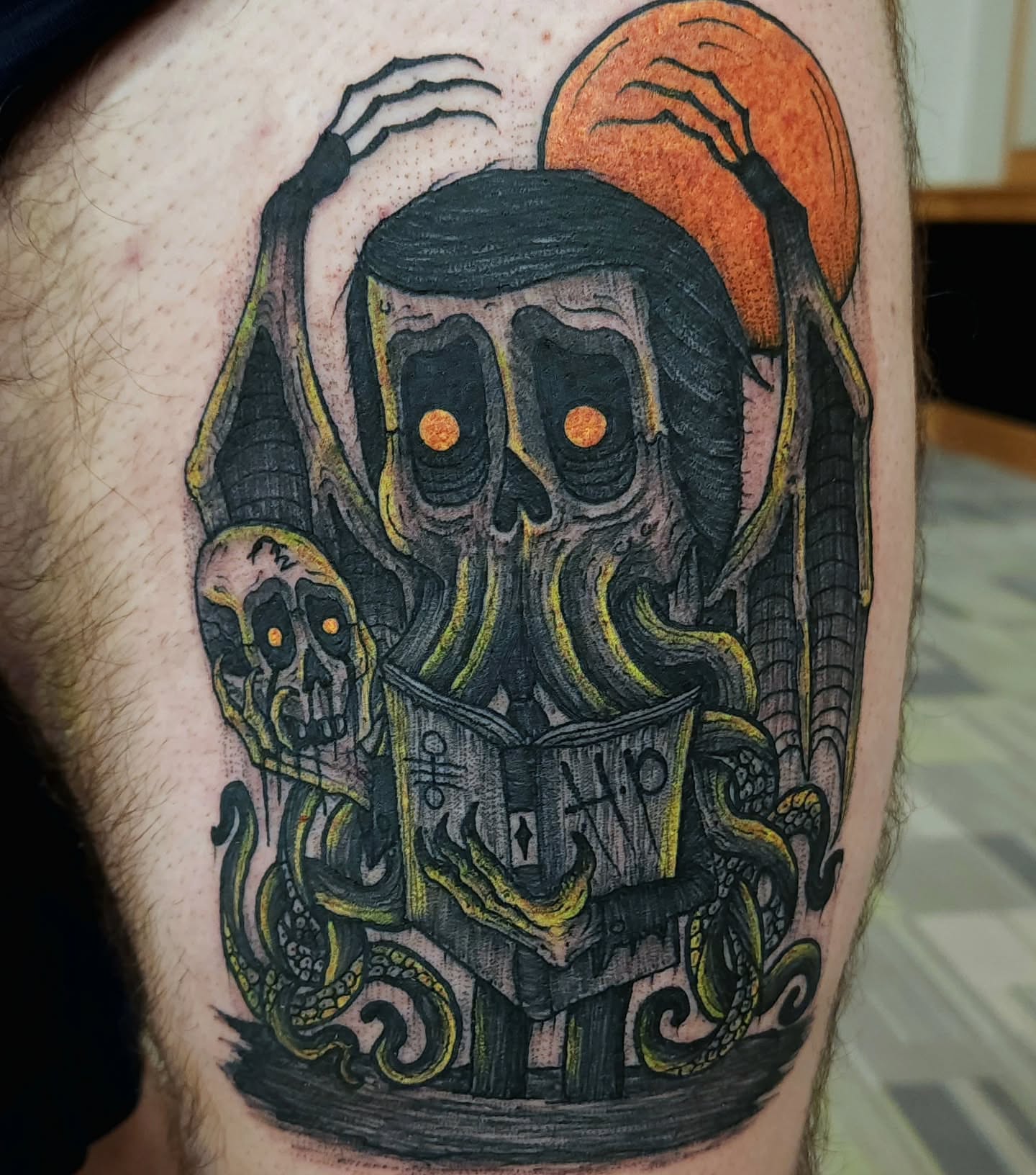 Tattoo by @george_labrada — dark_realism, black_and_grey