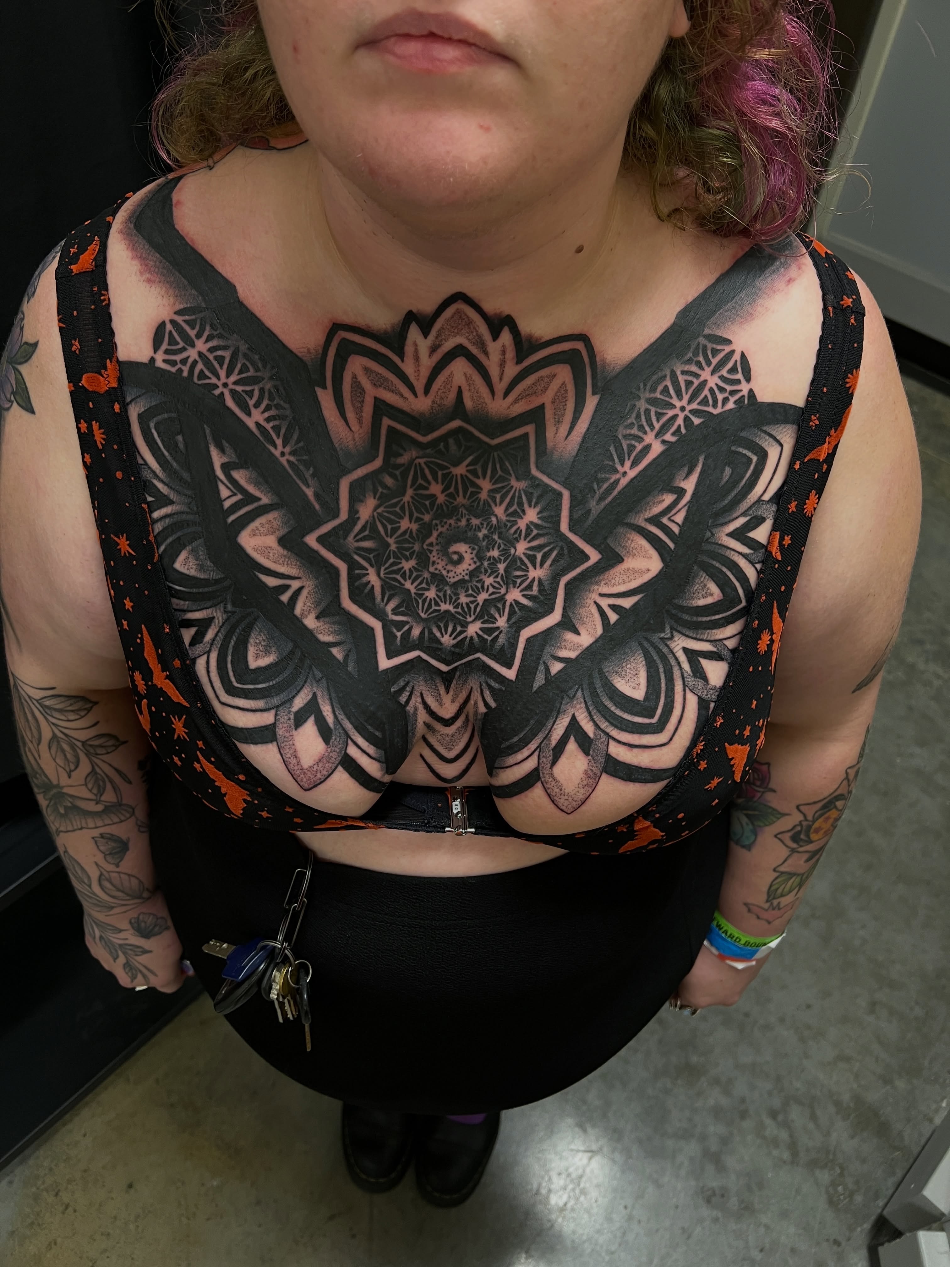 Tattoo by @brittanygoff_tattoos — dotwork, geometric
