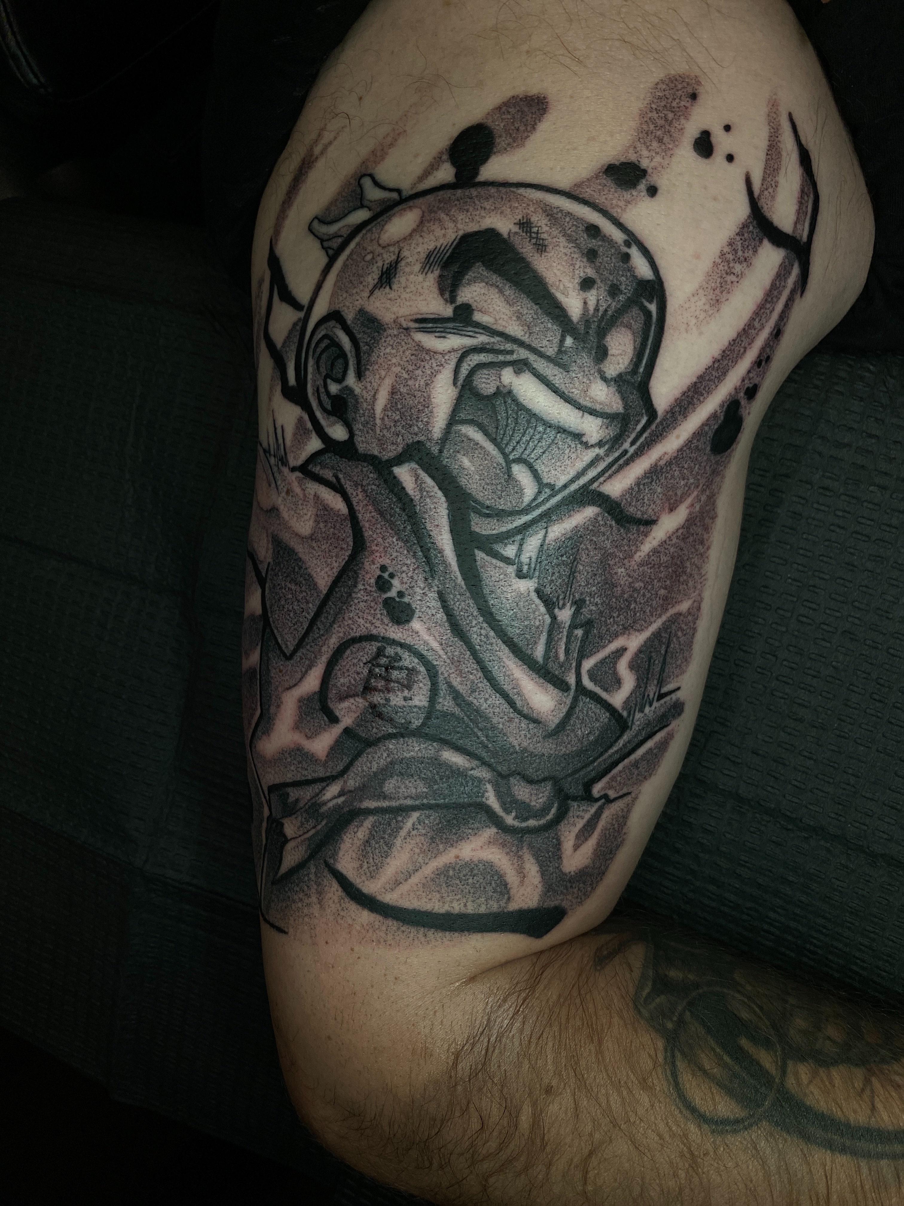 Tattoo by @ryokoink — dotwork, realism